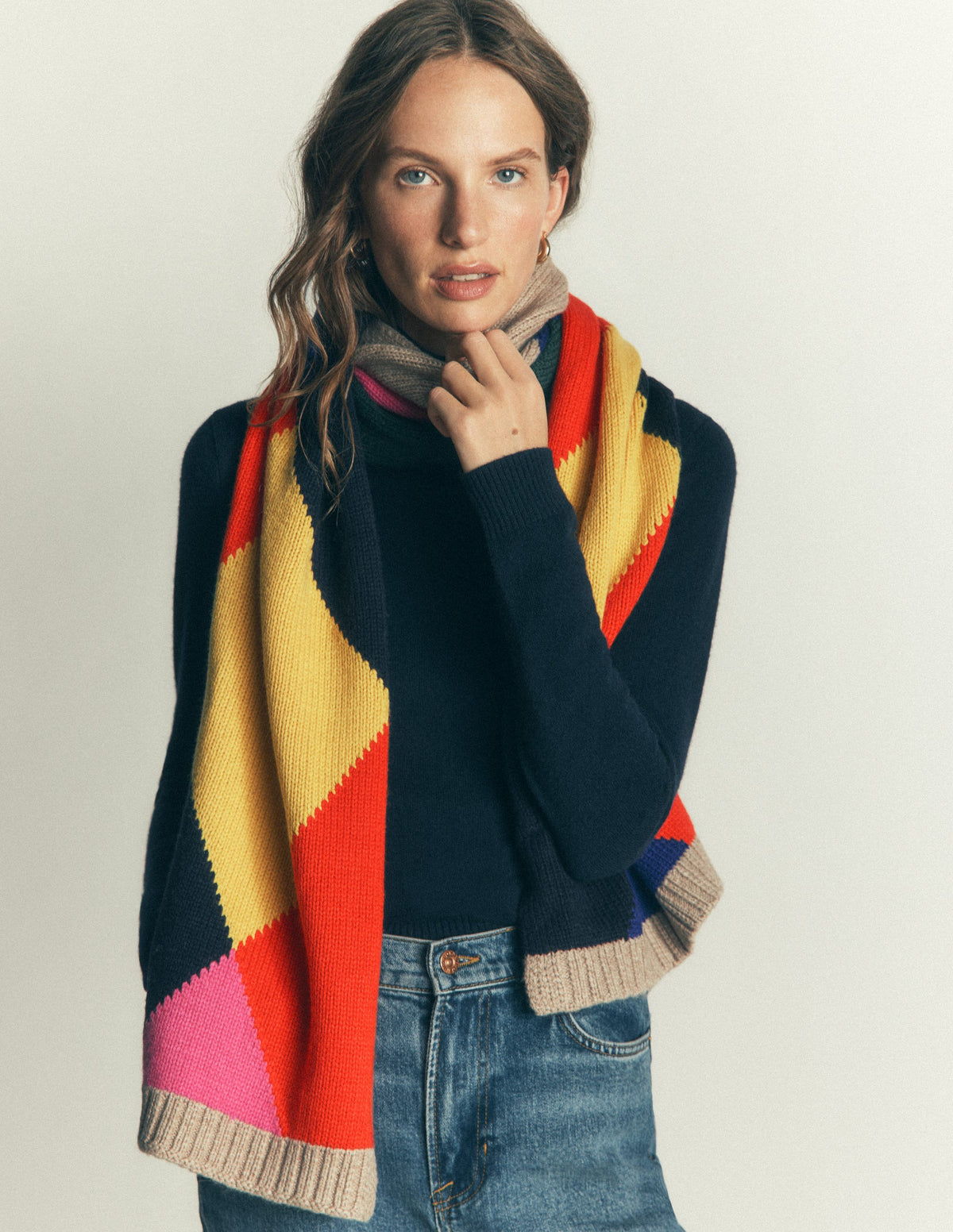 Knit Scarf-Multi Argyle - Image 2