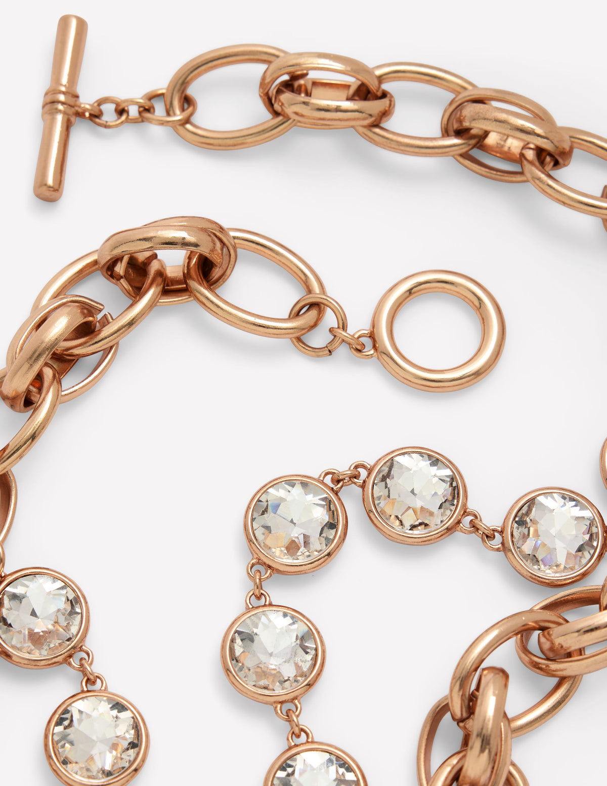 Metal Jewel Chunky Necklace-Gold - Image 1