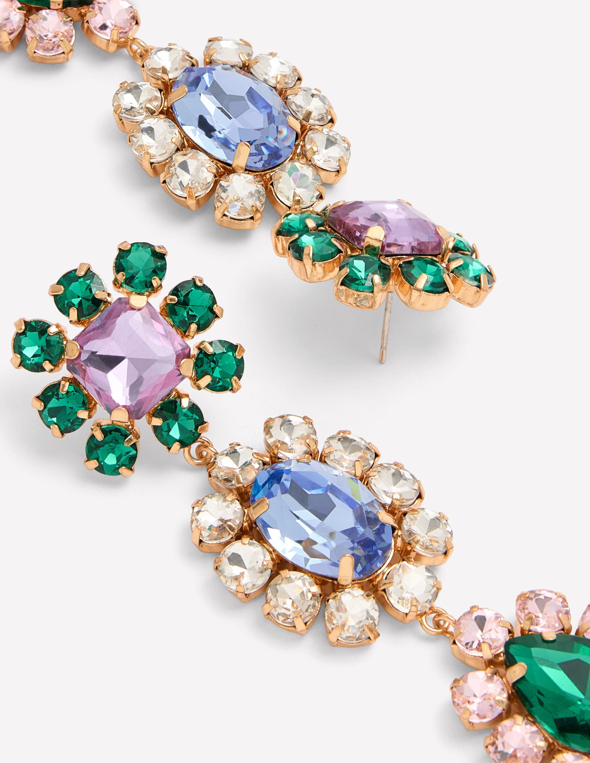 Jewel Drop Earrings-Multi Jewel-4