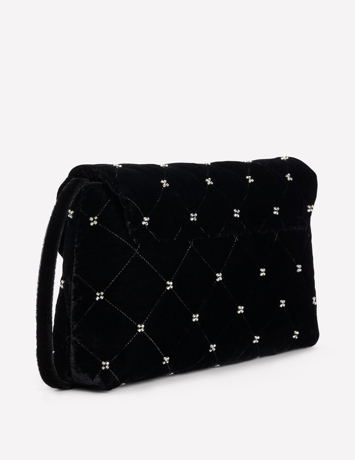 Velvet Embellished Bag-Black - Image 3