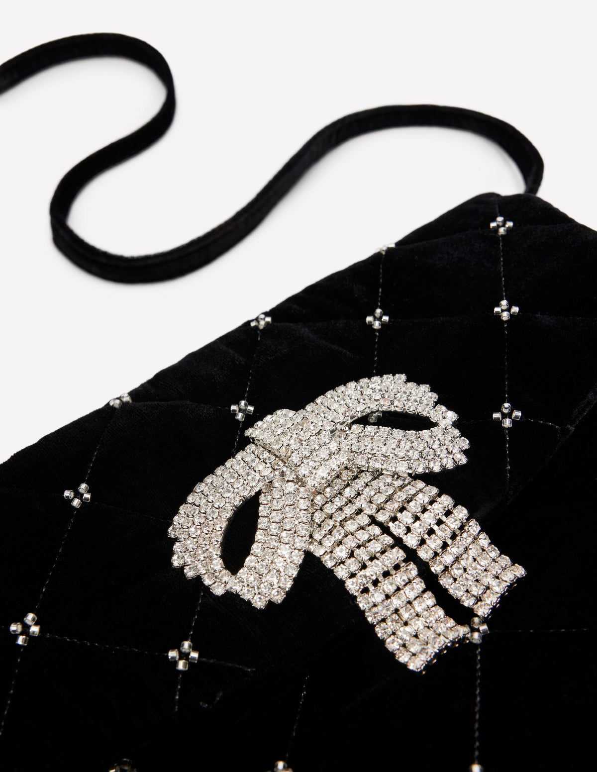 Velvet Embellished Bag-Black - Image 4