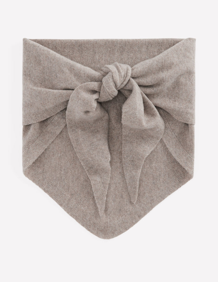 Large Cashmere Neckerchief-Mink Melange