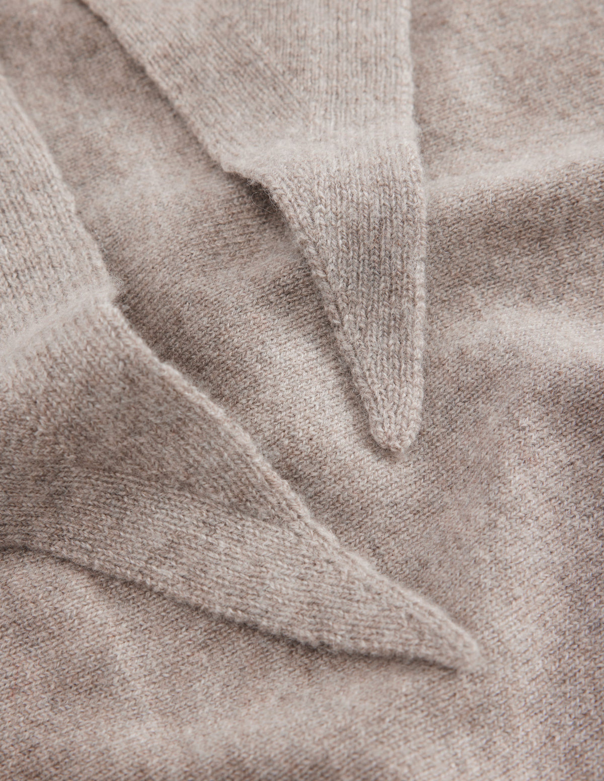 Large Cashmere Neckerchief-Mink Melange - Image 4