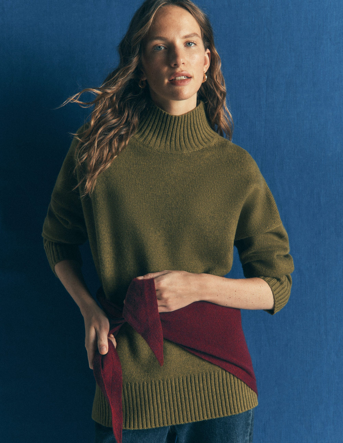Large Cashmere Neckerchief-Spiced Apple-2
