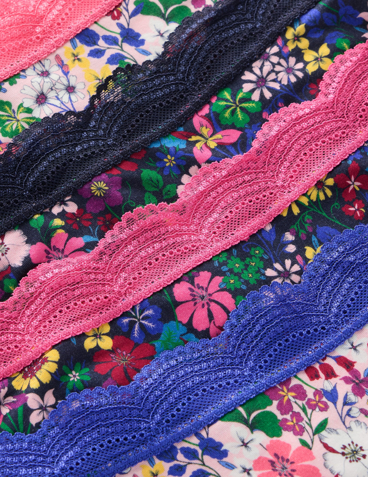 Stripe & Stare High Knickers-Mixed Florals Four Pack-2