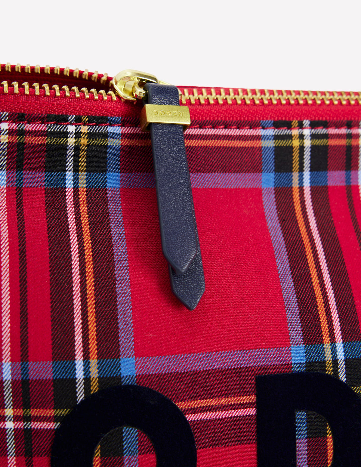 Fabric Pouch-Red Tartan-3