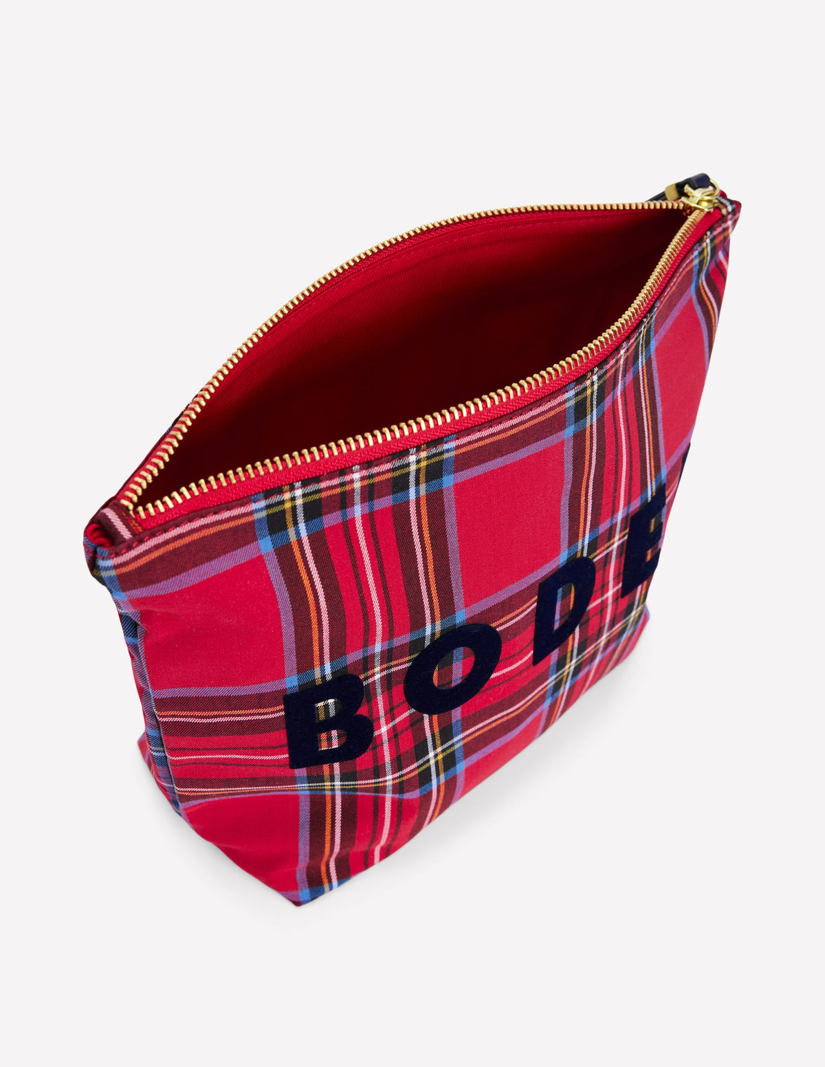Fabric Pouch-Red Tartan-4