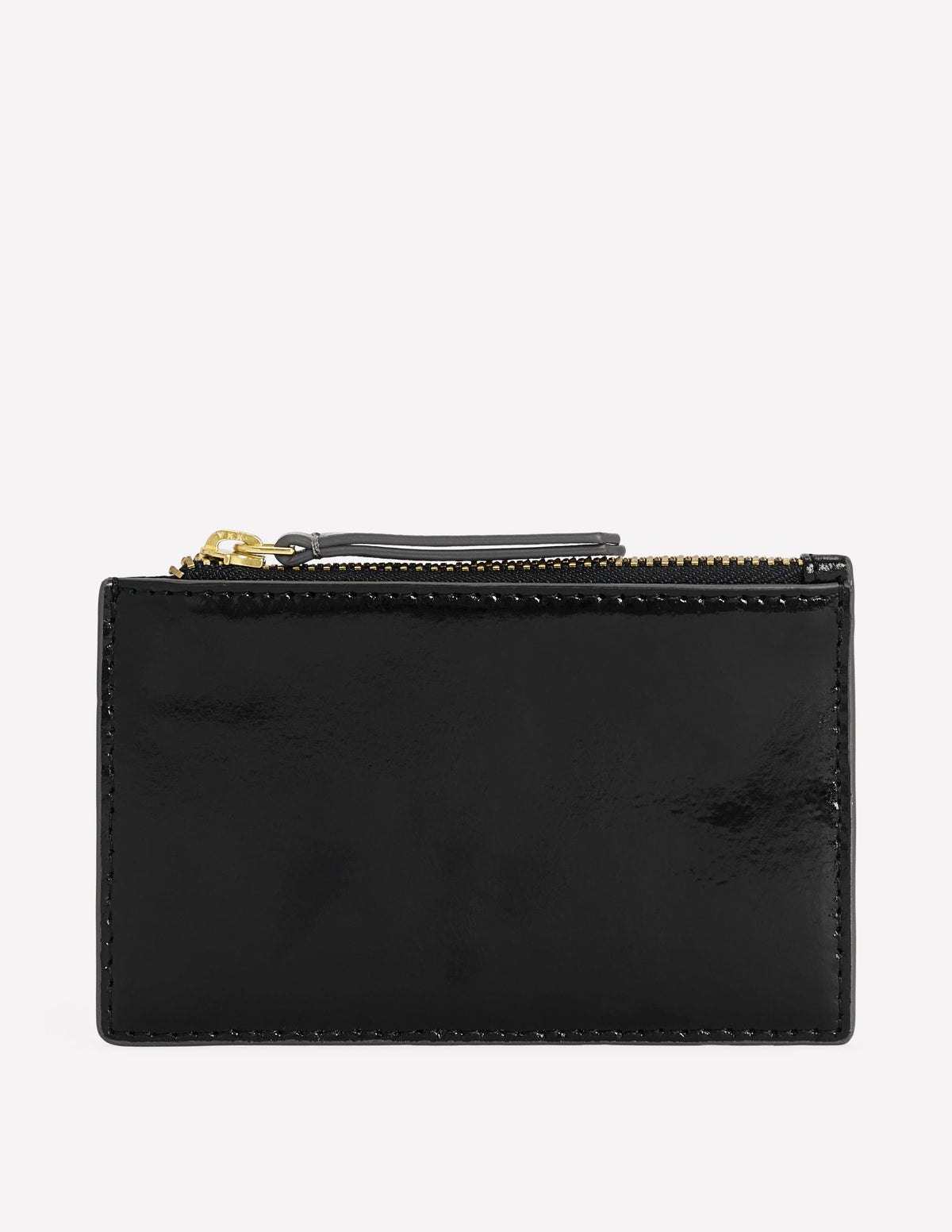 Leather Card Holder-Black Crinkle Leather - Image 1