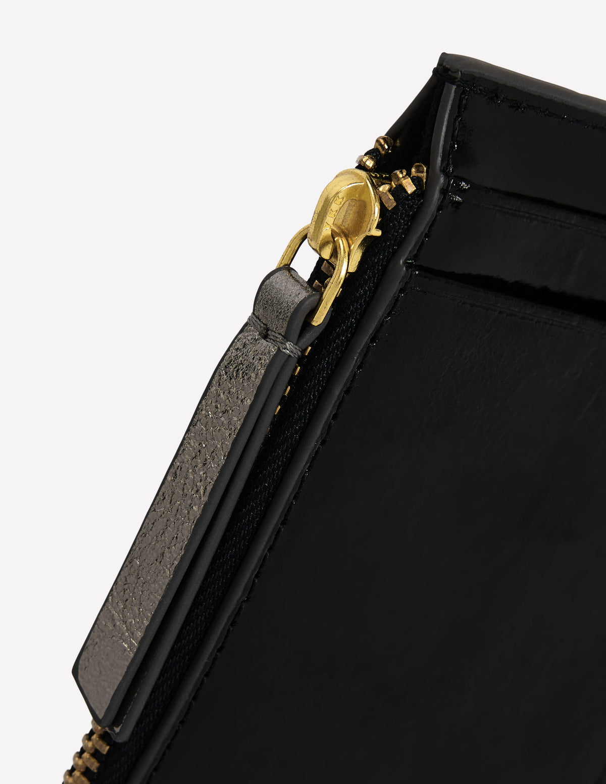 Leather Card Holder-Black Crinkle Leather-3