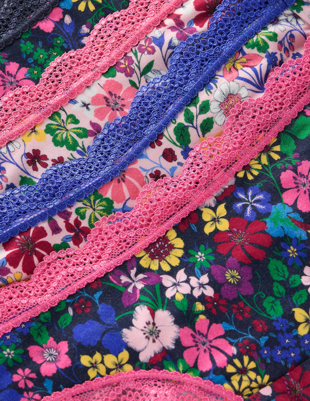 Stripe & Stare Knickers-Mixed Florals Four Pack-2
