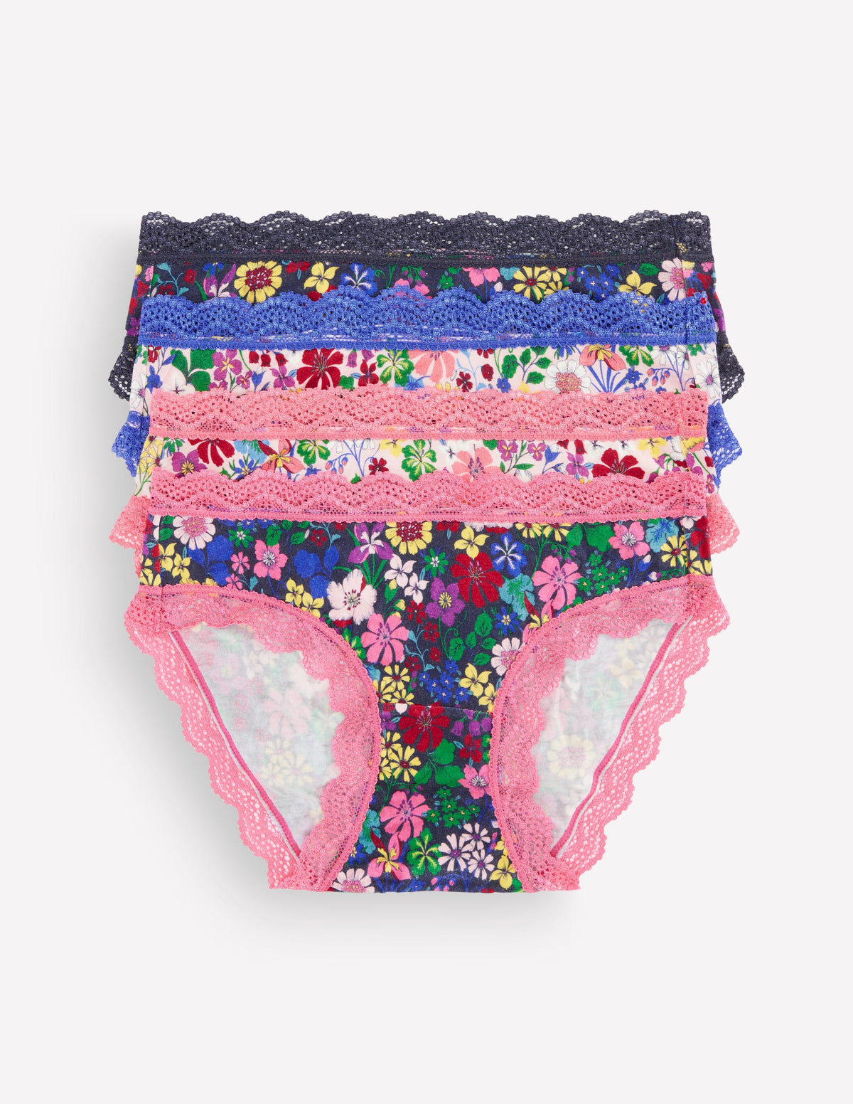 Stripe & Stare Knickers-Mixed Florals Four Pack - Image 1
