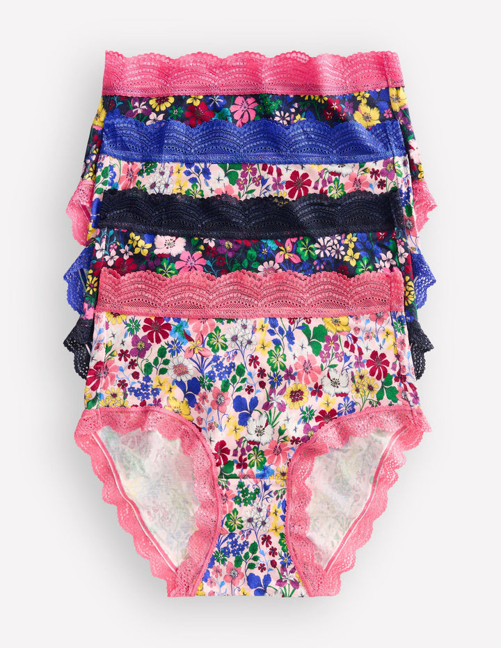 Stripe & Stare Knickers-Mixed Florals Four Pack
