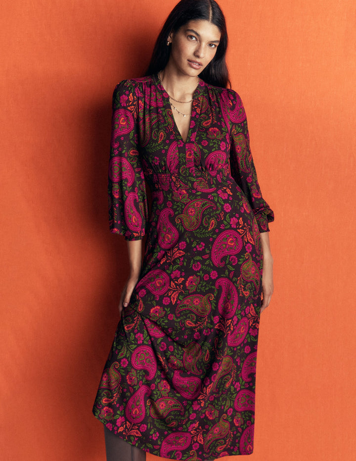 Georgia Jersey Midi Dress-Multi, Bohemia Charm
