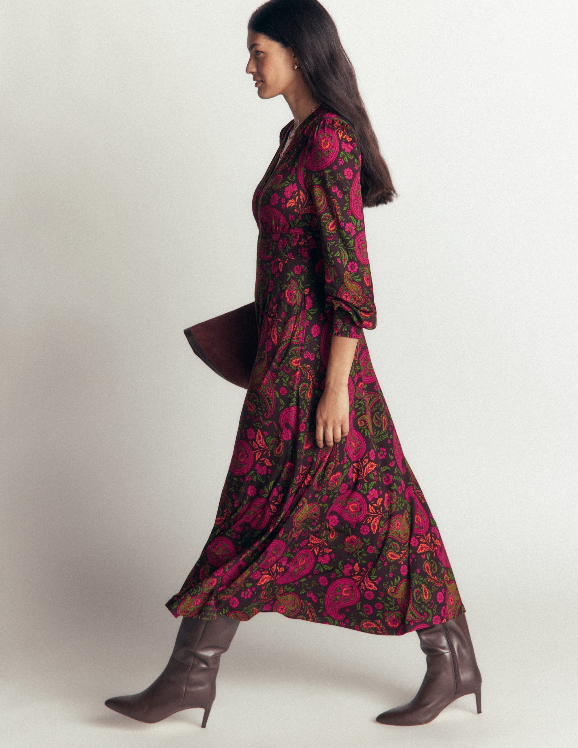 Georgia Jersey Midi Dress - Multi, Bohemia Charm | Boden USA