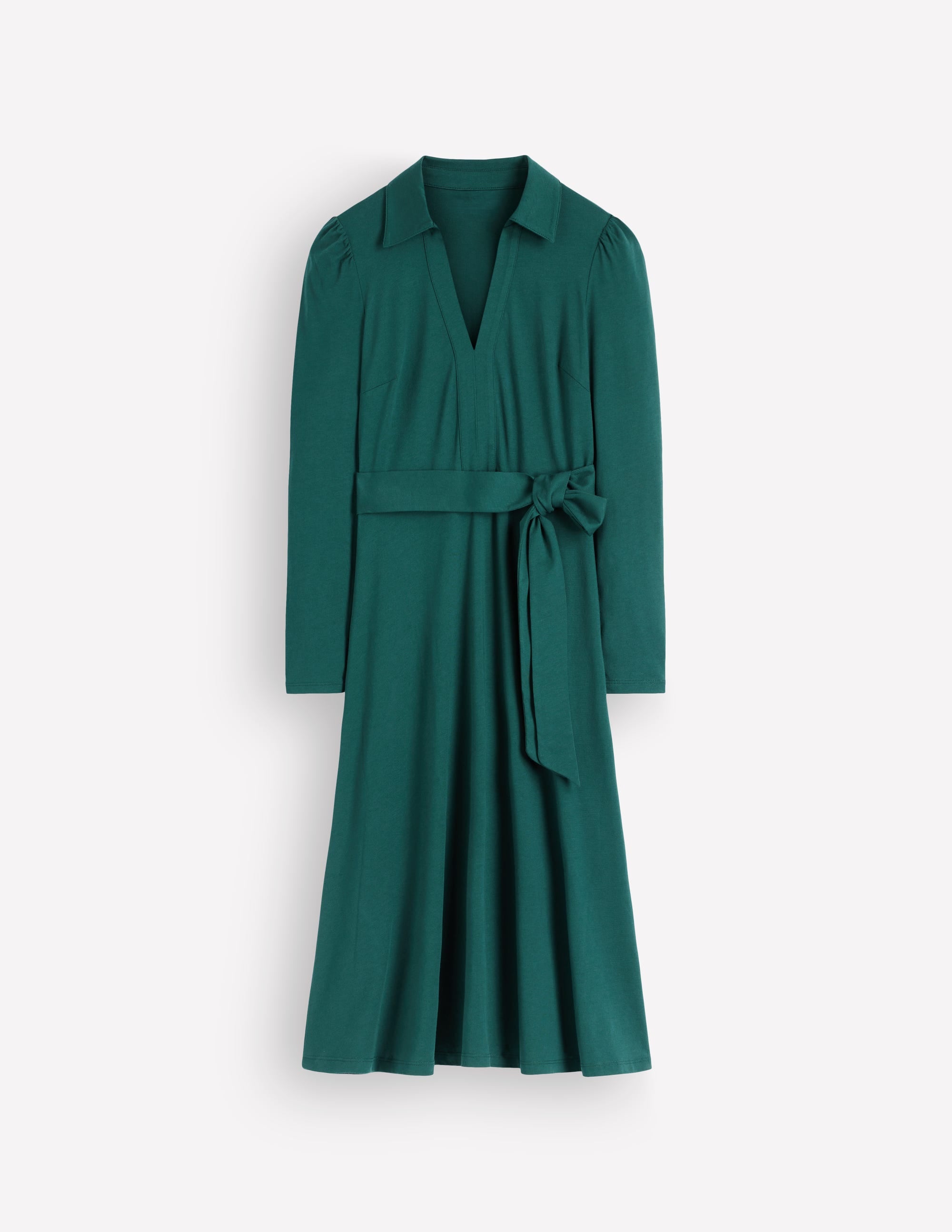 Imogen Collared Jersey Dress-Sea Moss - Image 6