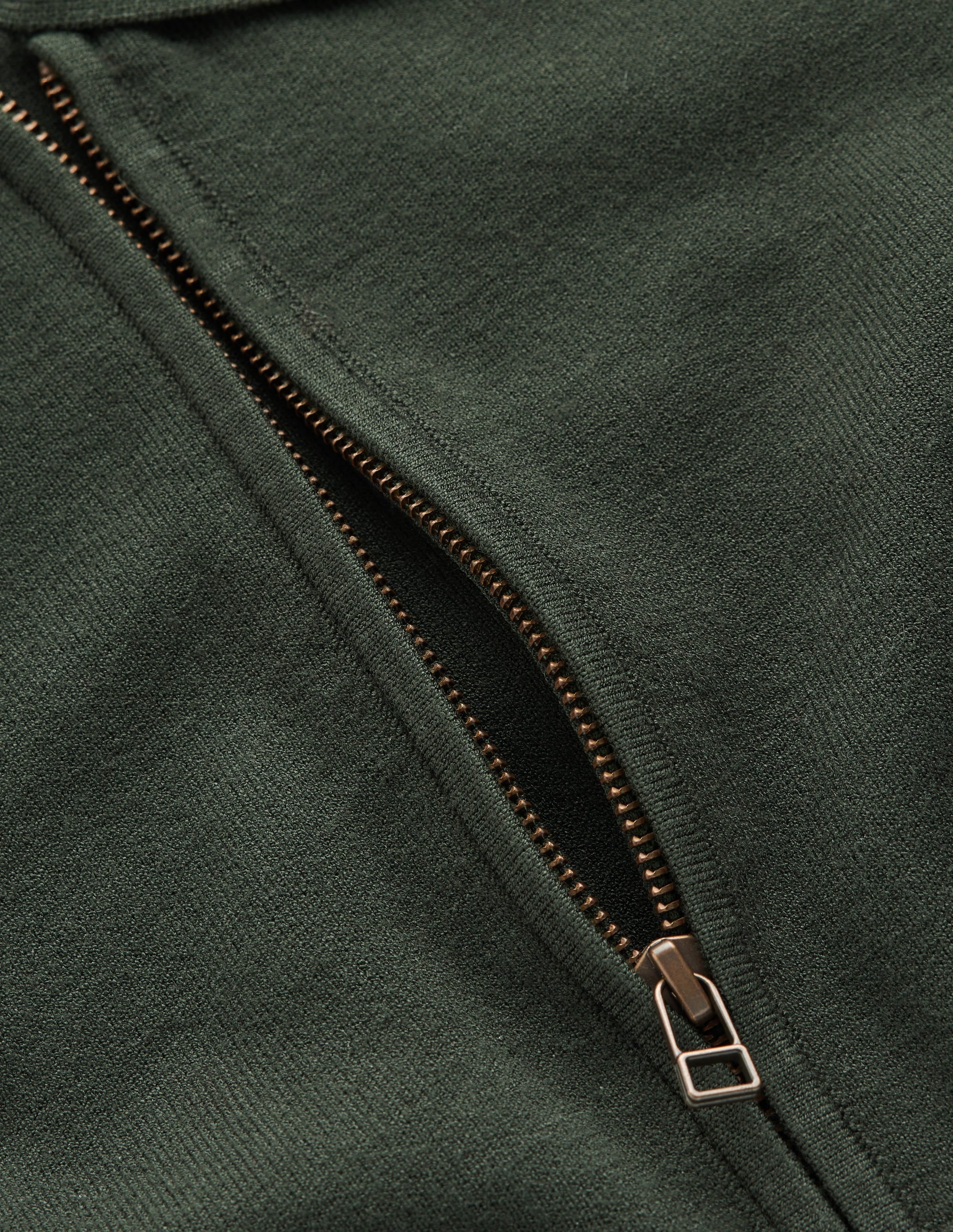 Fiona Zip Front Knitted Dress-Hunter Green - Image 7