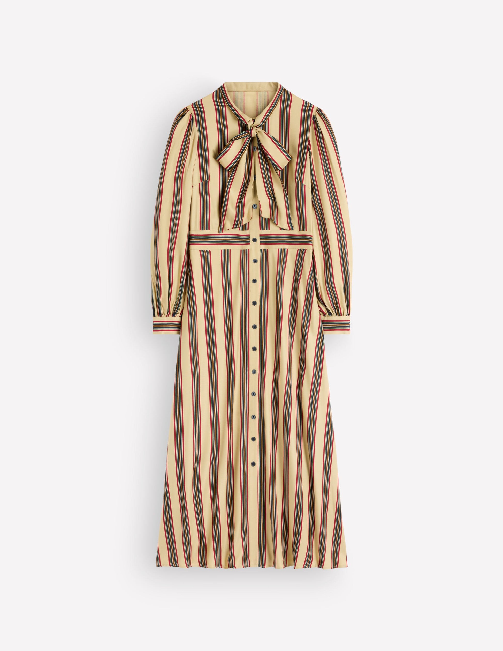 Bow Detail Shirt Dress-Multi, Collegic Stripe-8