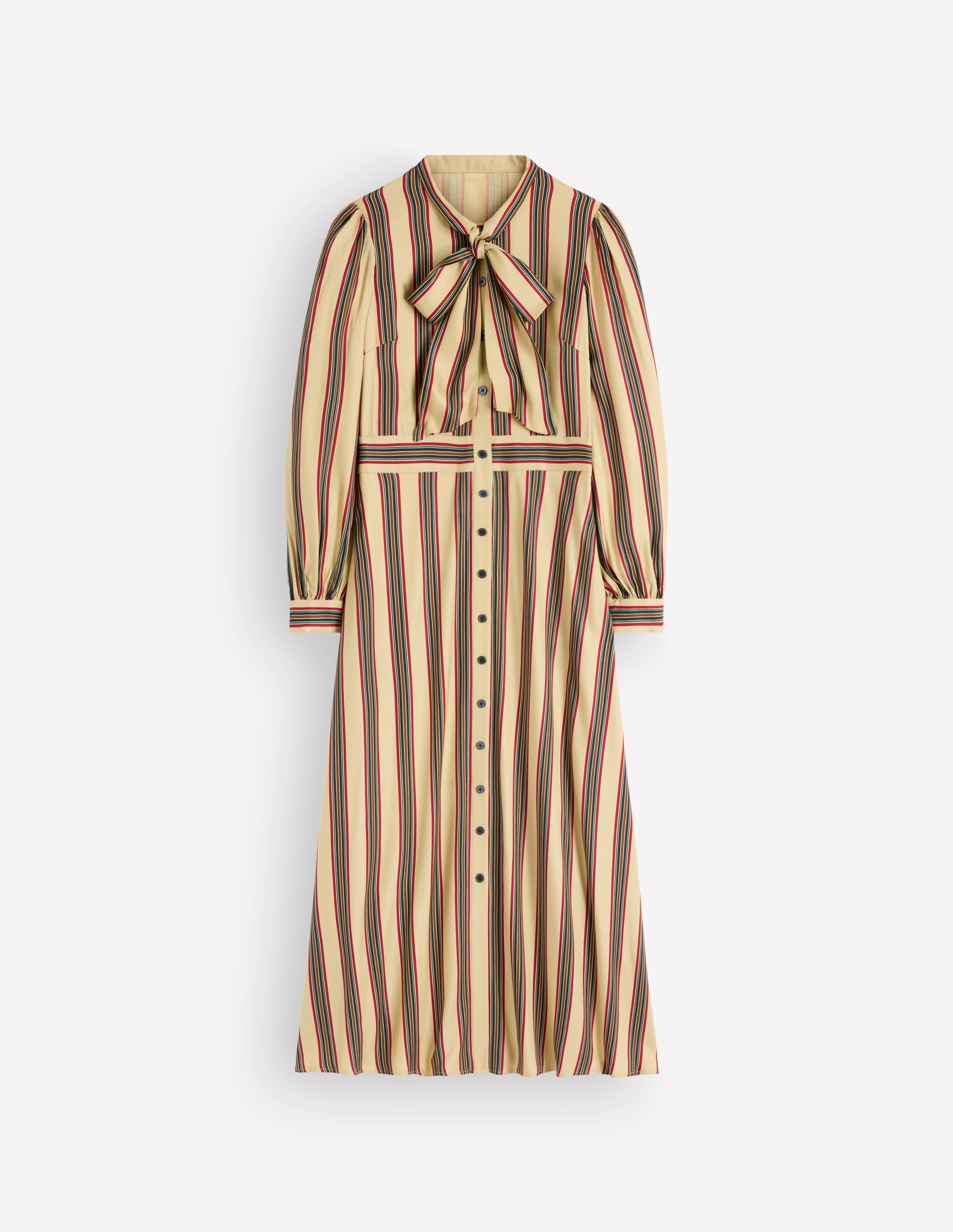 Bow Detail Shirt Dress-Multi, Collegic Stripe - Image 7