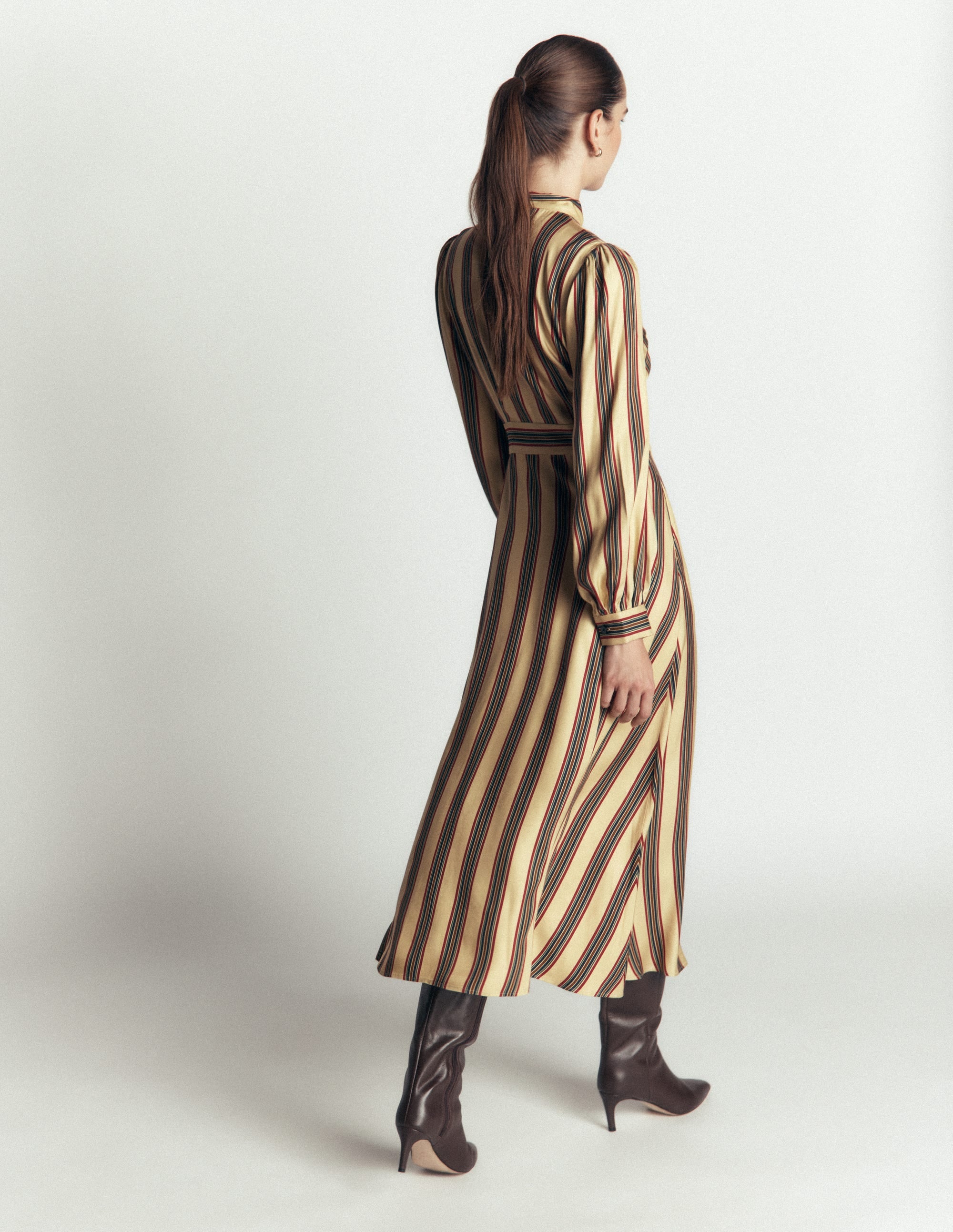 Bow Detail Shirt Dress-Multi, Collegic Stripe - Image 4