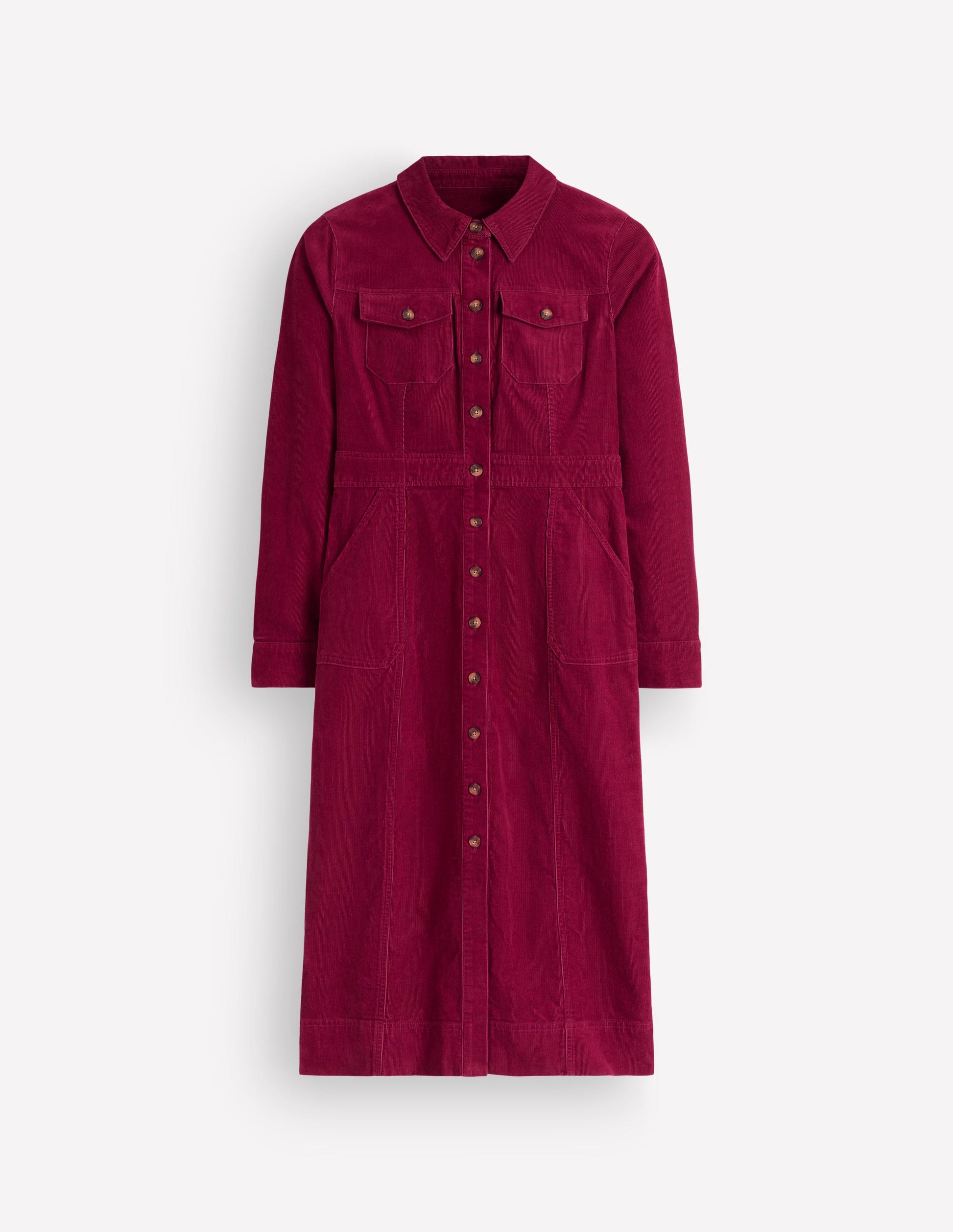 Fleur Cord Midi Dress-Ruby Red-5