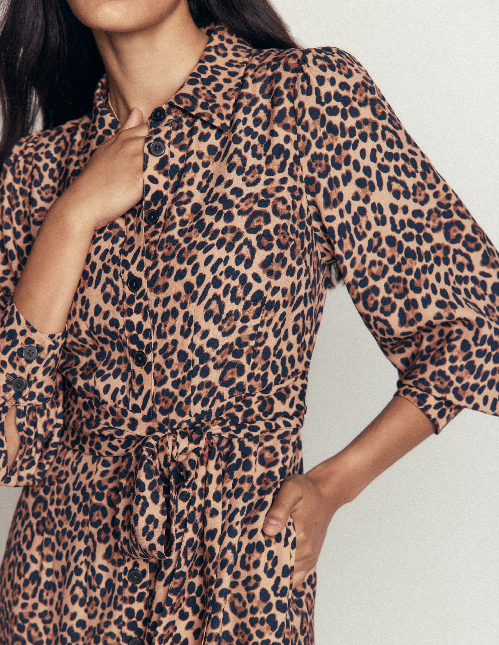 Maeve Occasion Shirt Dress-Animal Print-2
