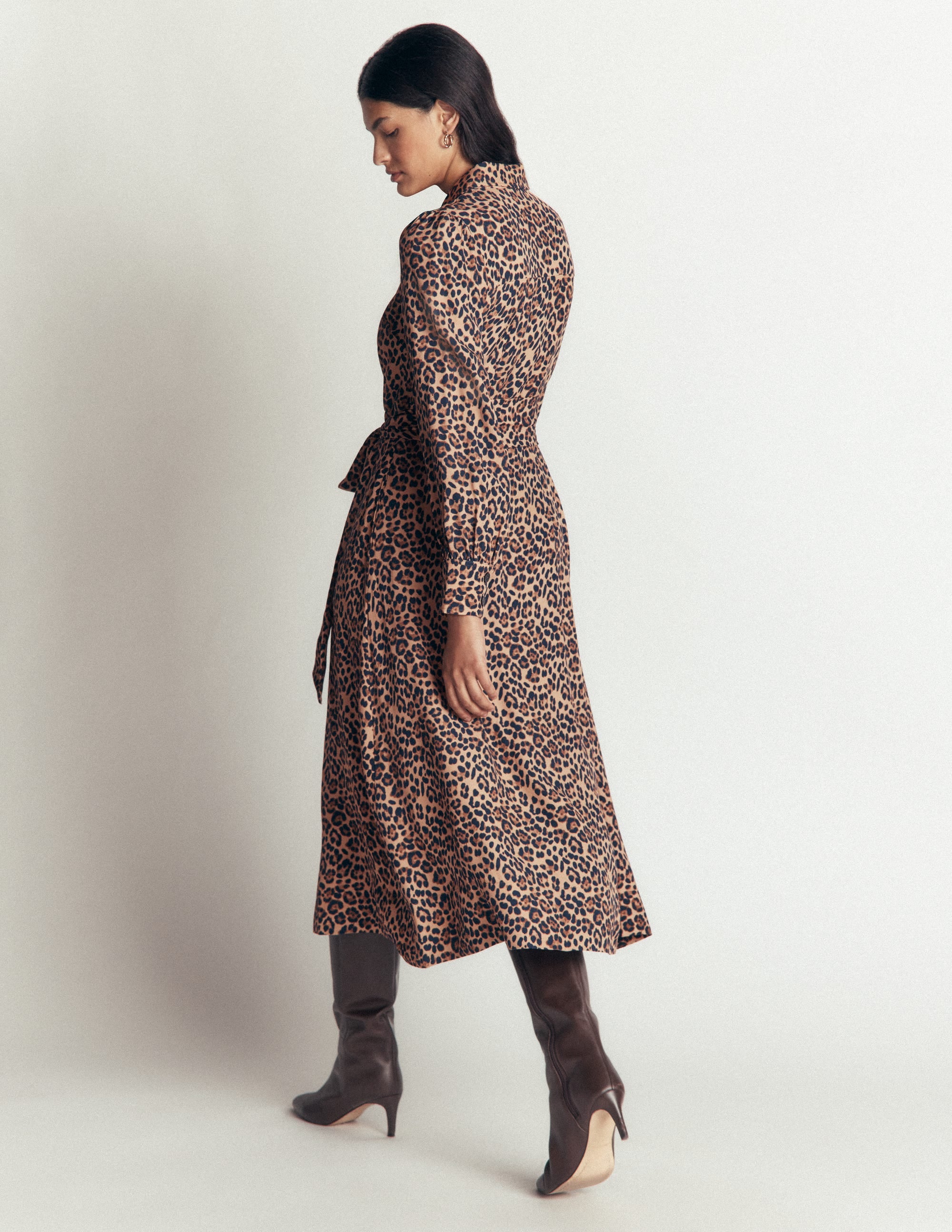 Maeve Occasion Shirt Dress-Animal Print - Image 3