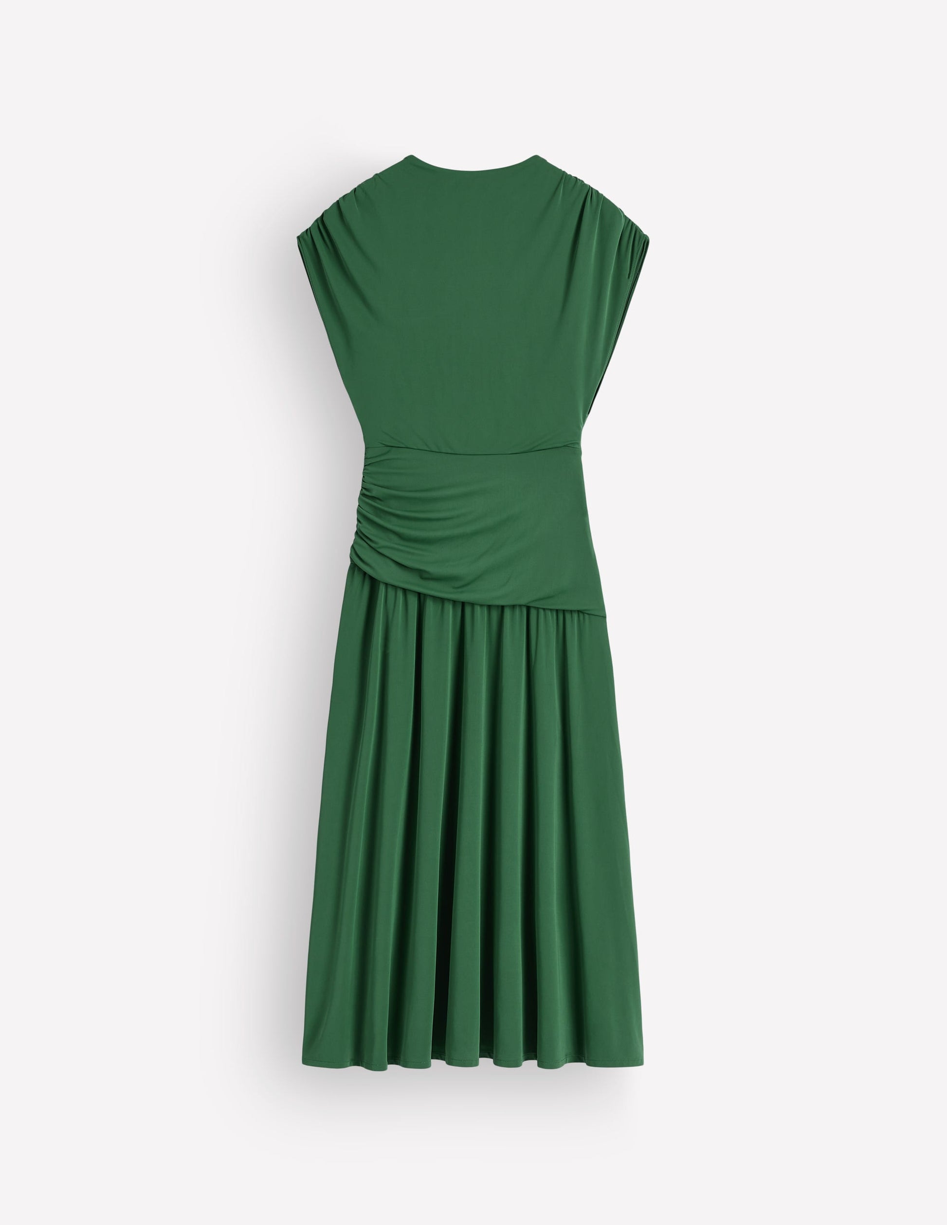Drape Jersey Crepe Maxi Dress-Hunter Green-10