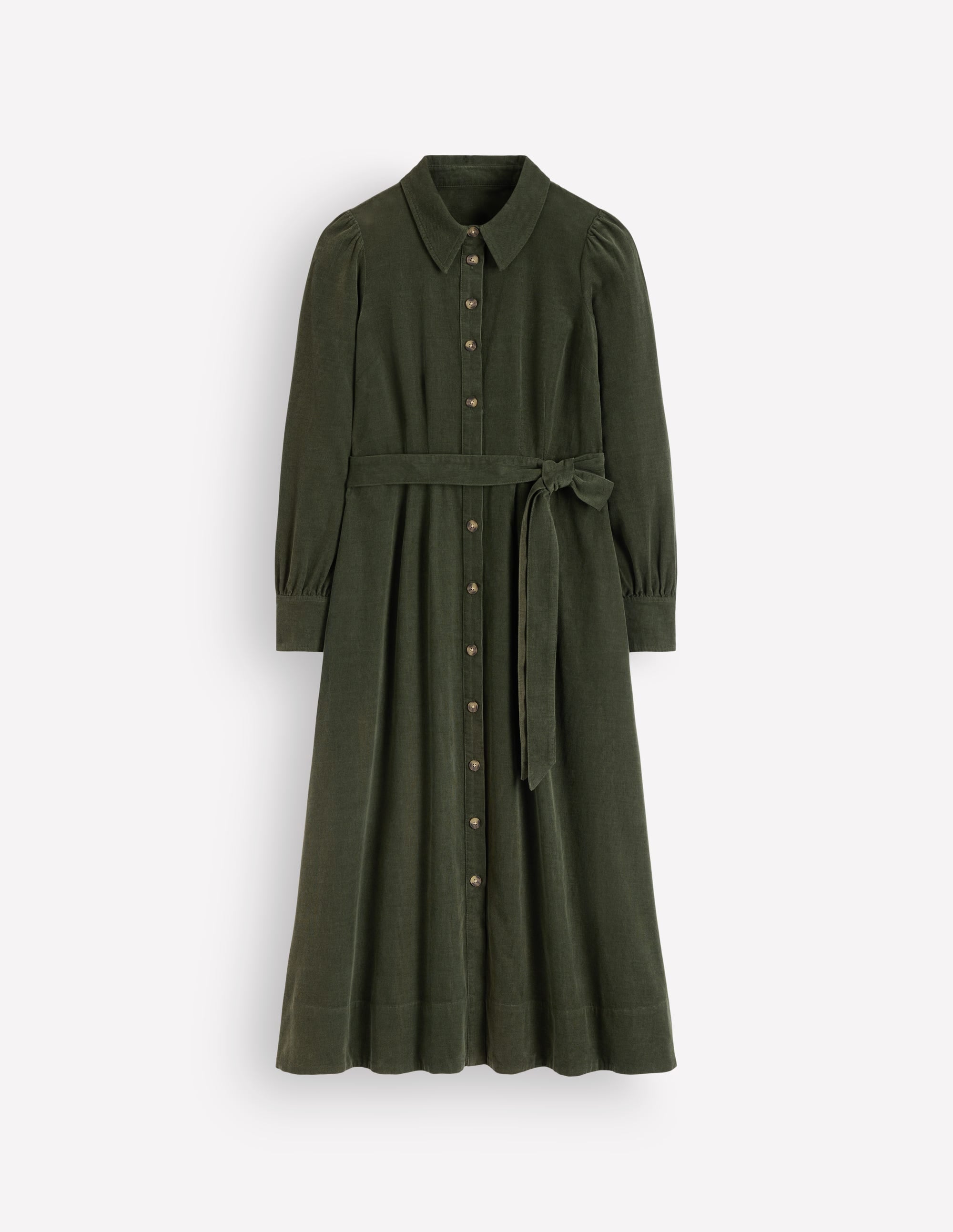 Maeve Cord Midi Shirt Dress-Forest Glade - Image 5