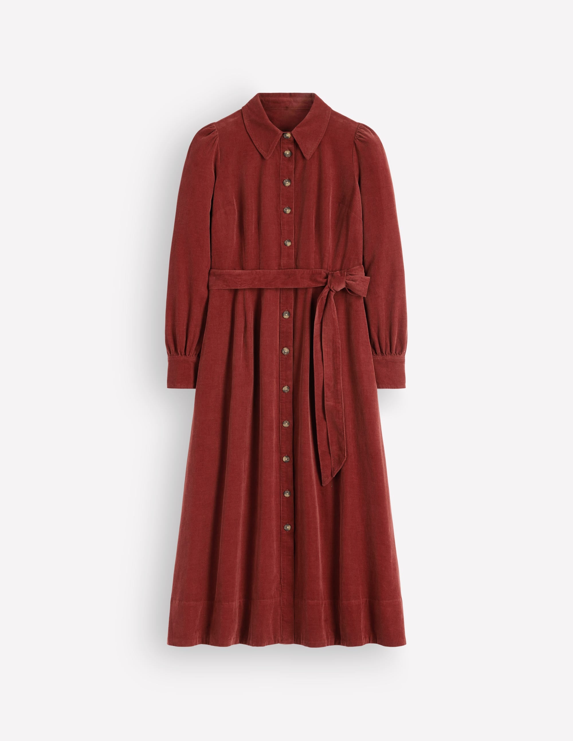 Maeve Cord Midi Shirt Dress - Spiced Apple | Boden USA