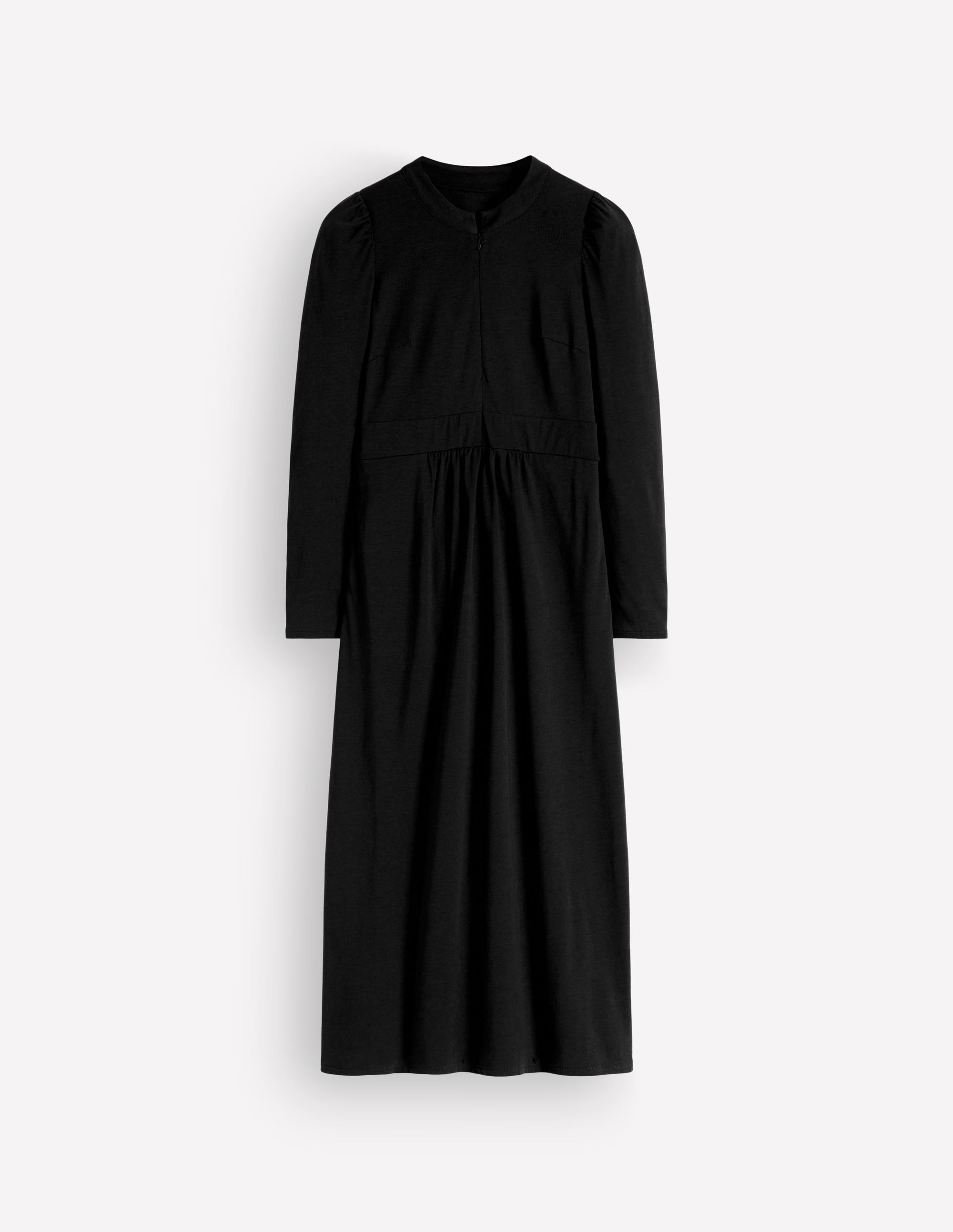 Hope Zip Detail Jersey Dress-Black - Image 5