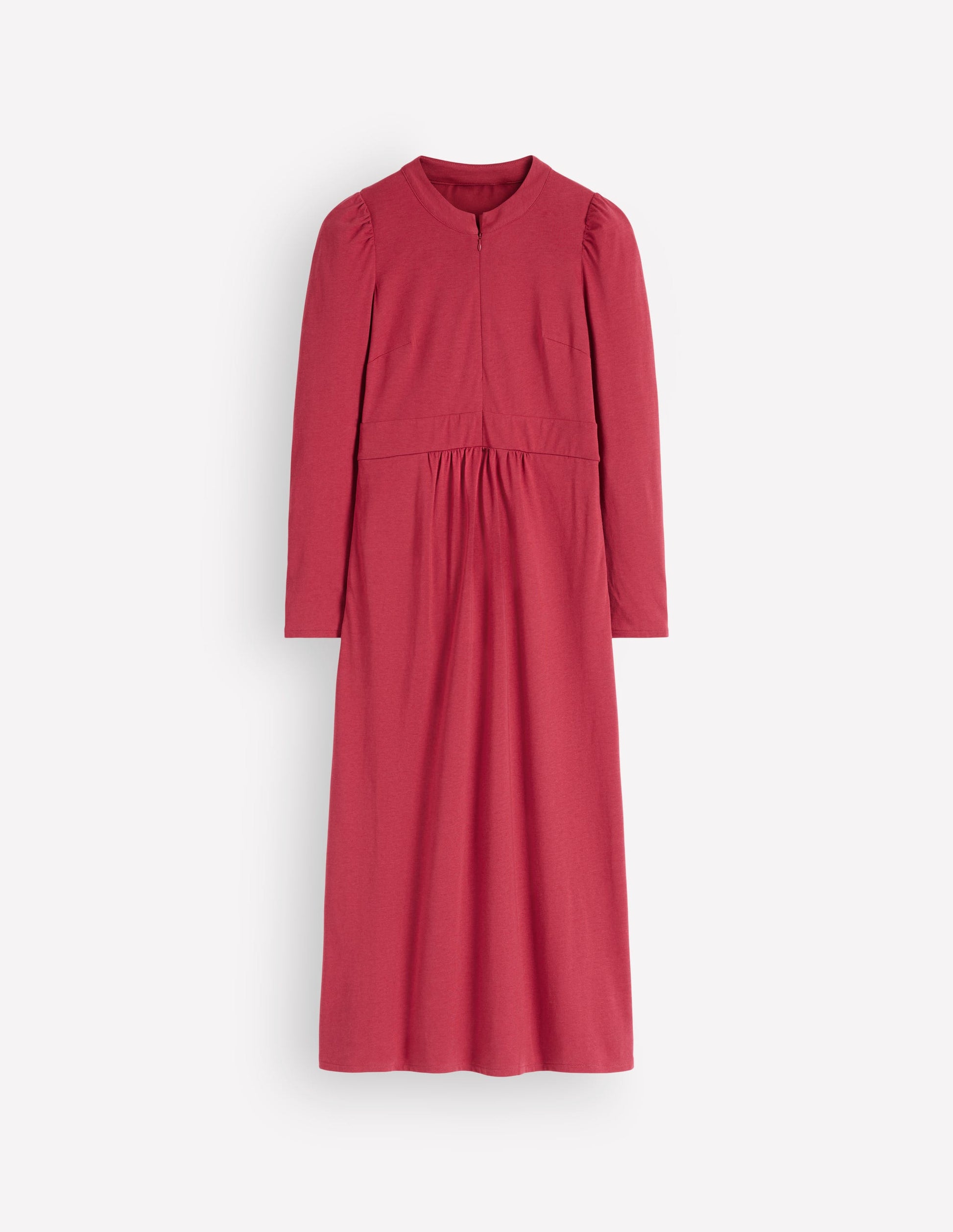 Hope Zip Detail Jersey Dress-Red Earth-5