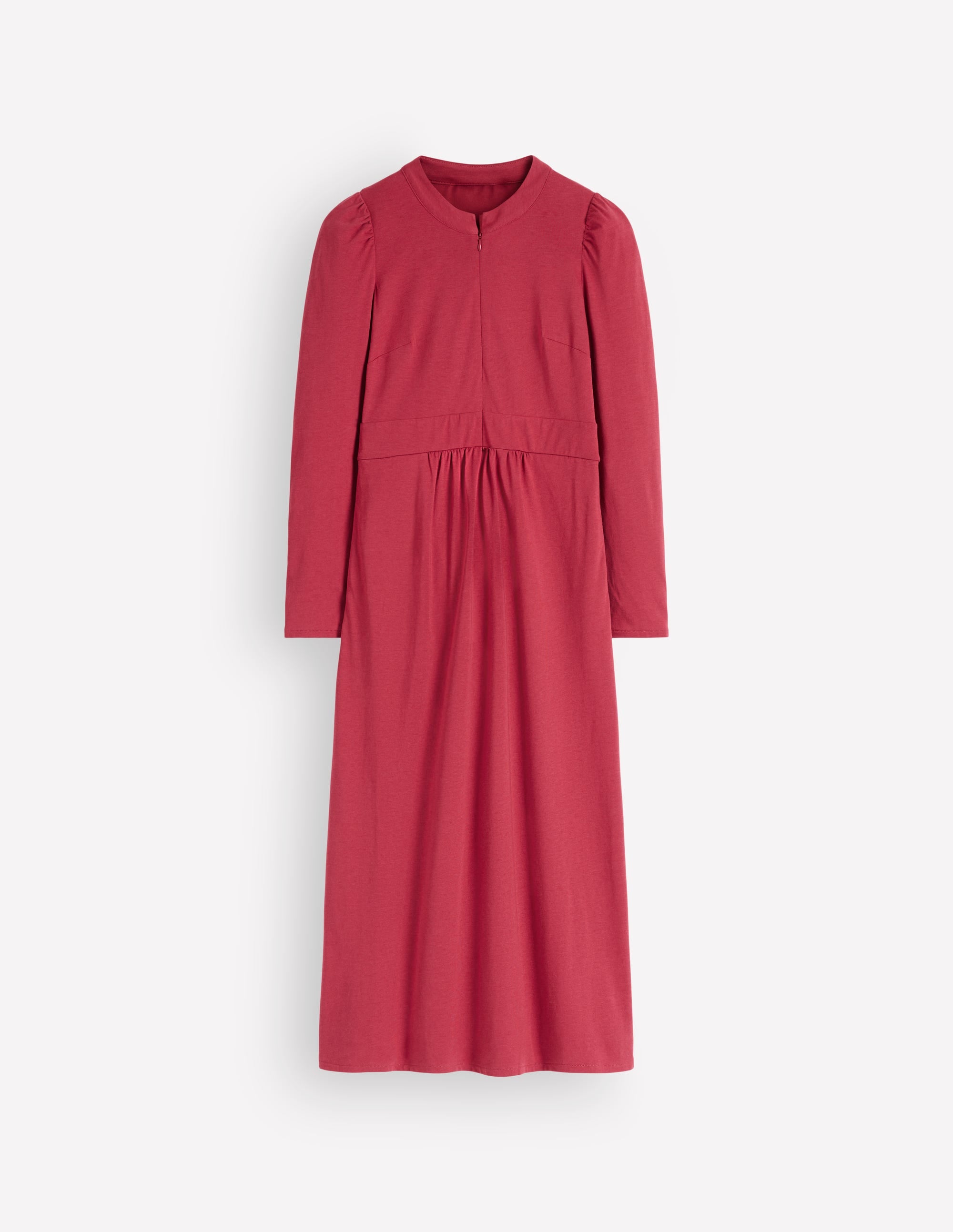 Hope Zip Detail Jersey Dress-Red Earth - Image 5