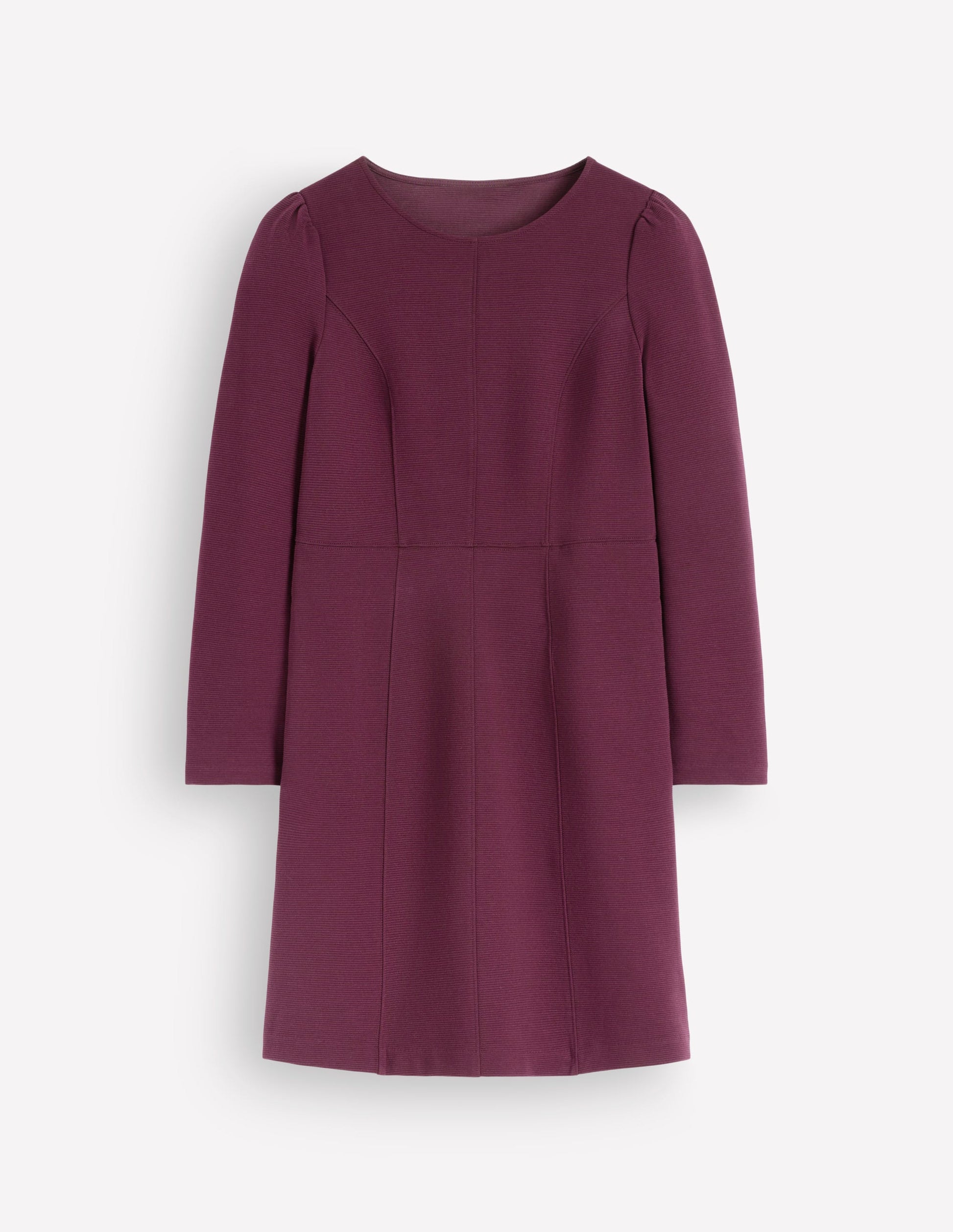 Marla Seamed Ottoman Dress-Dark Cherry-6