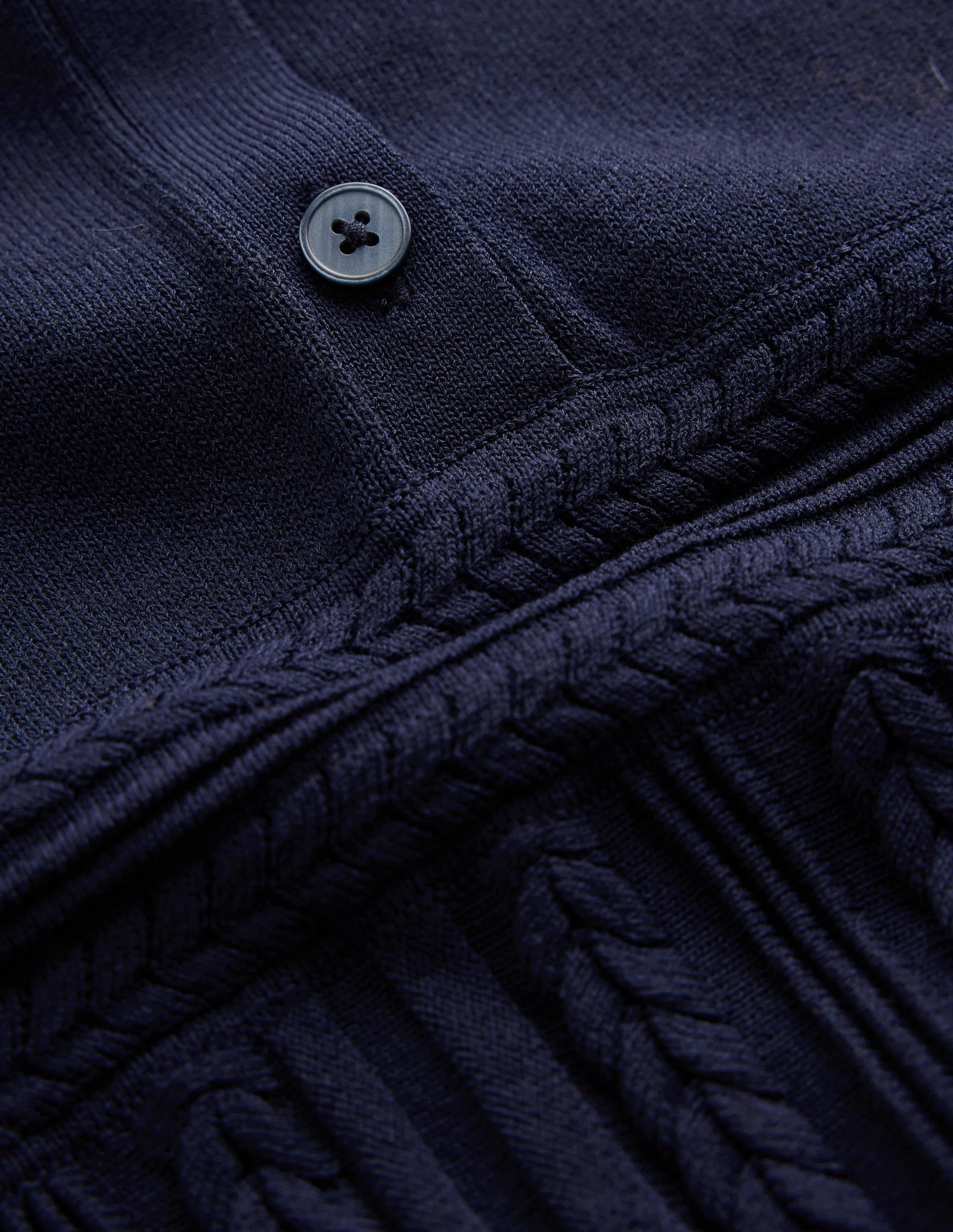 Cable Stitch Knitted Dress-Navy - Image 7