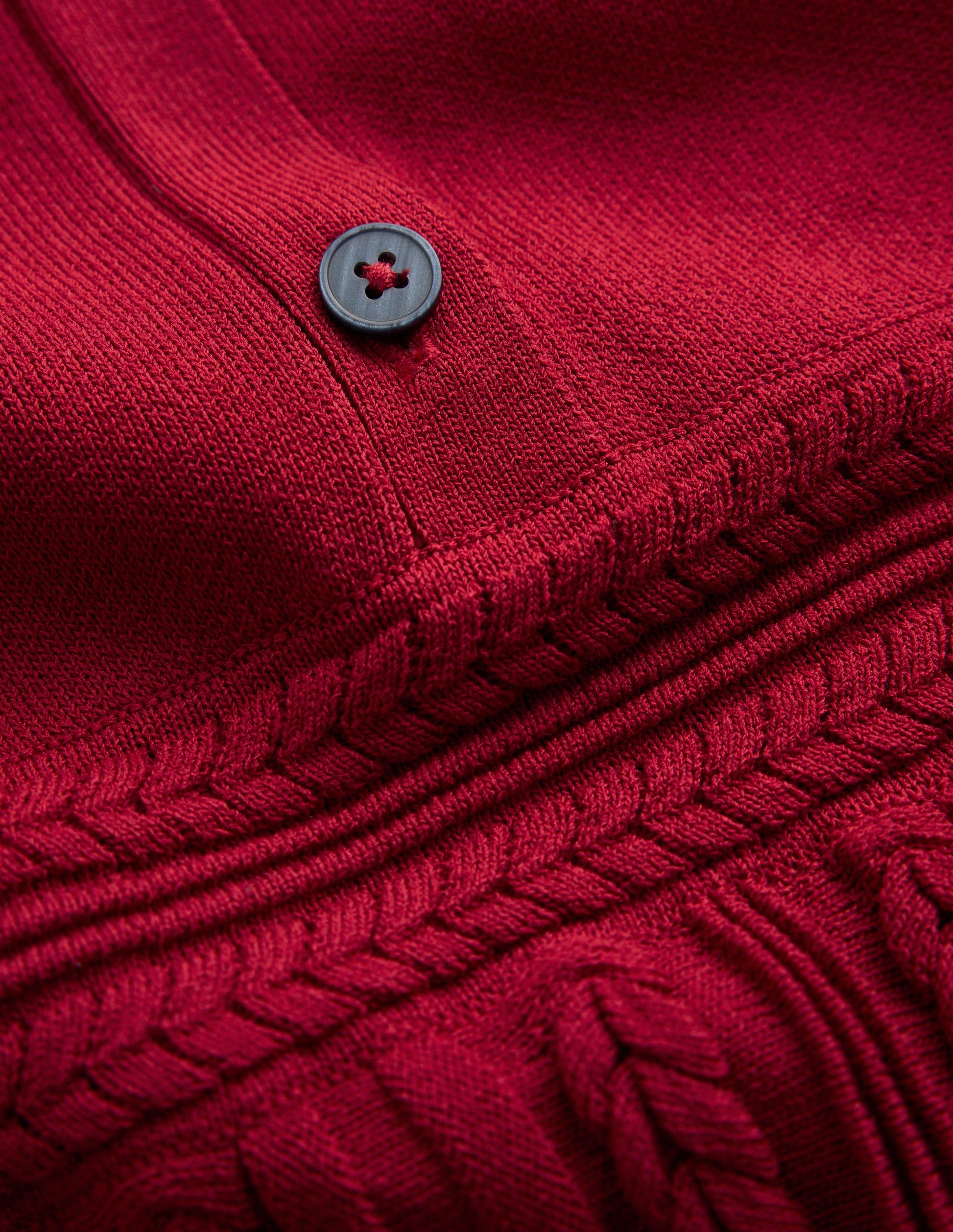 Cable Stitch Knitted Dress-Crimson Red-7