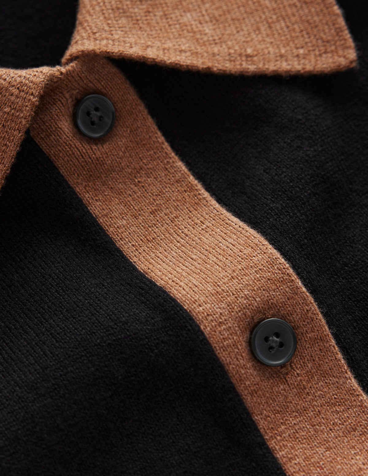 Jessica Knitted Shirt Dress-Black and Fall leaf - Image 7