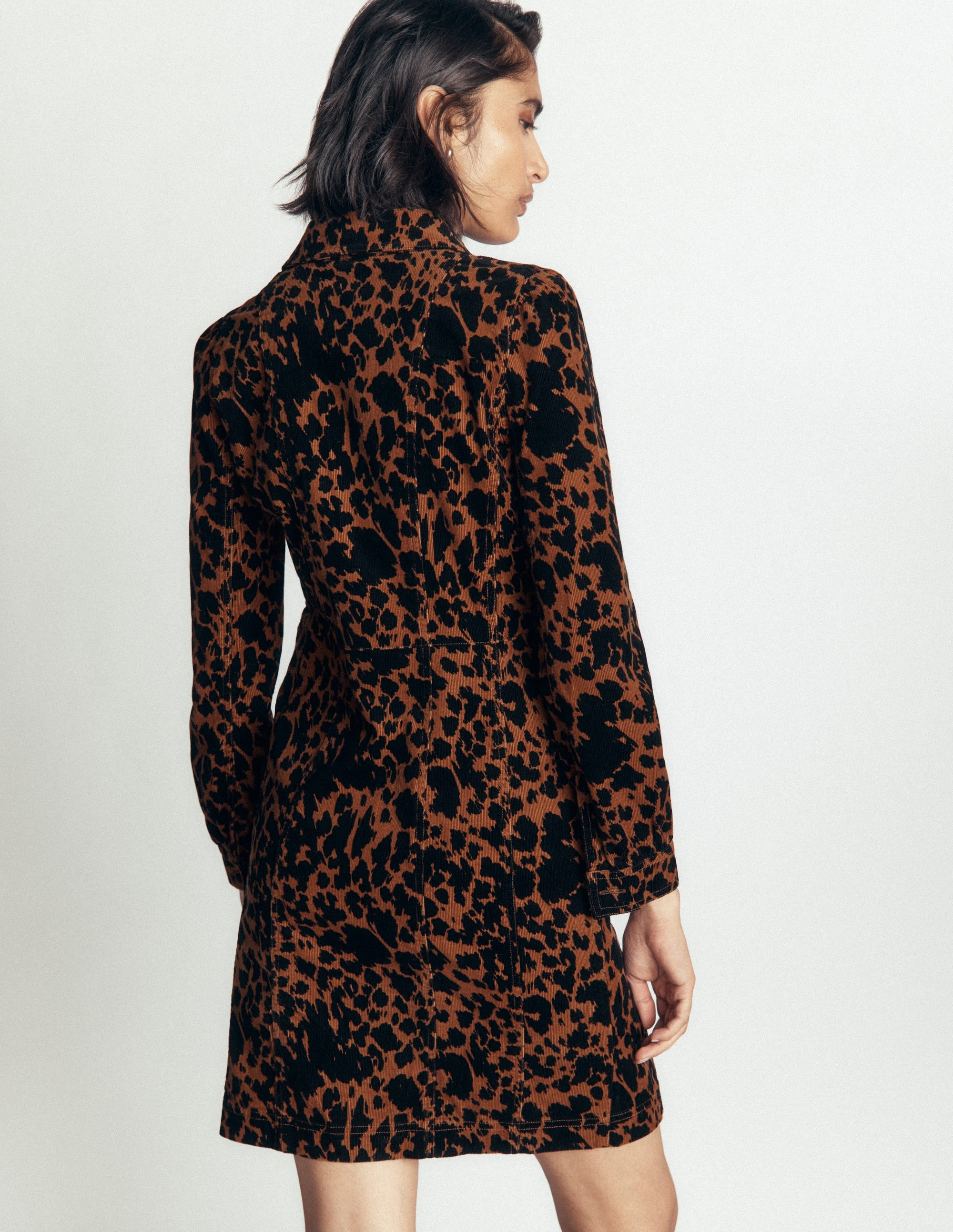 Rhoda Cord Short Dress-Ginger, Cow Fields - Image 3