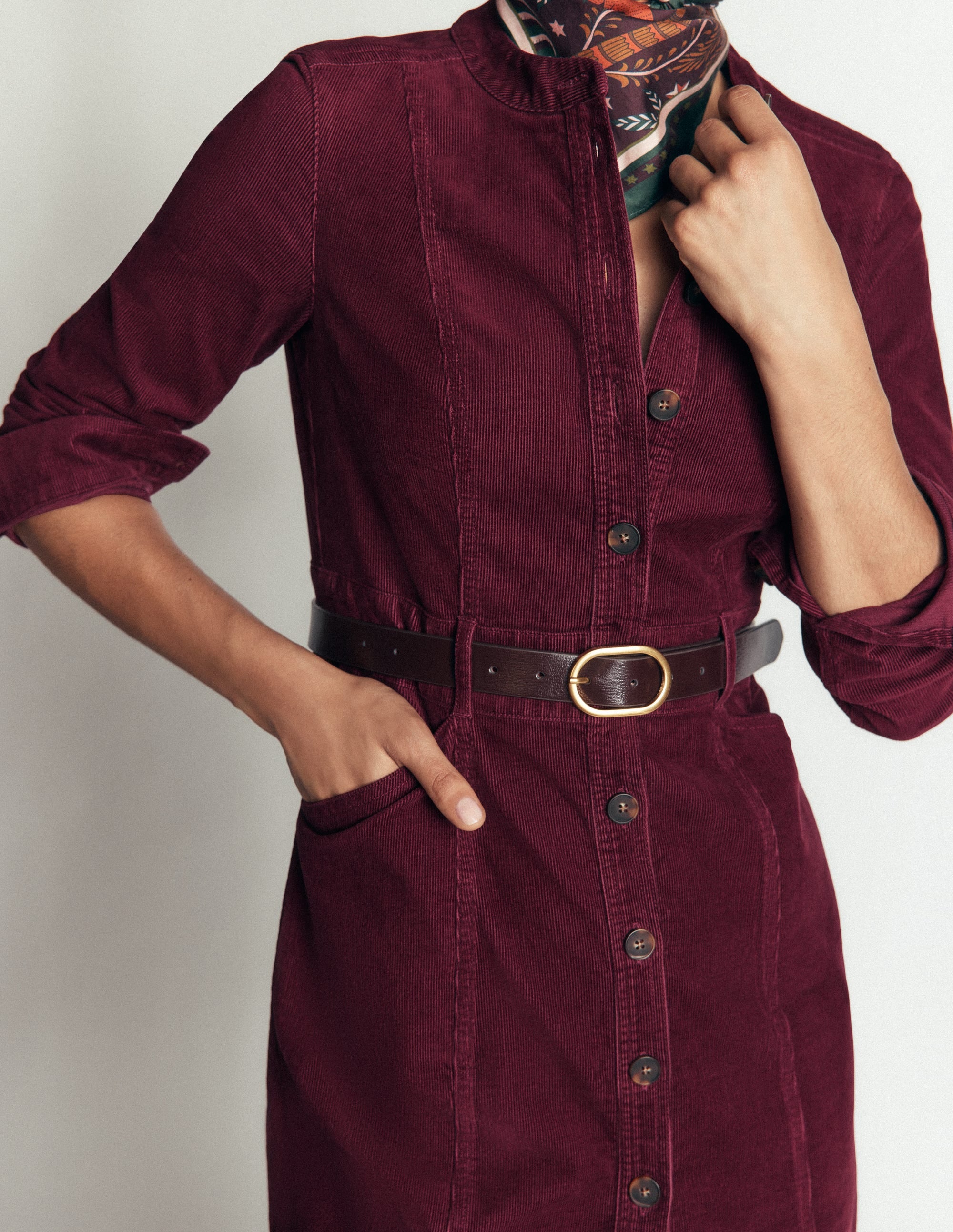 Zara Cord Short Dress-Deep Wisteria - Image 2