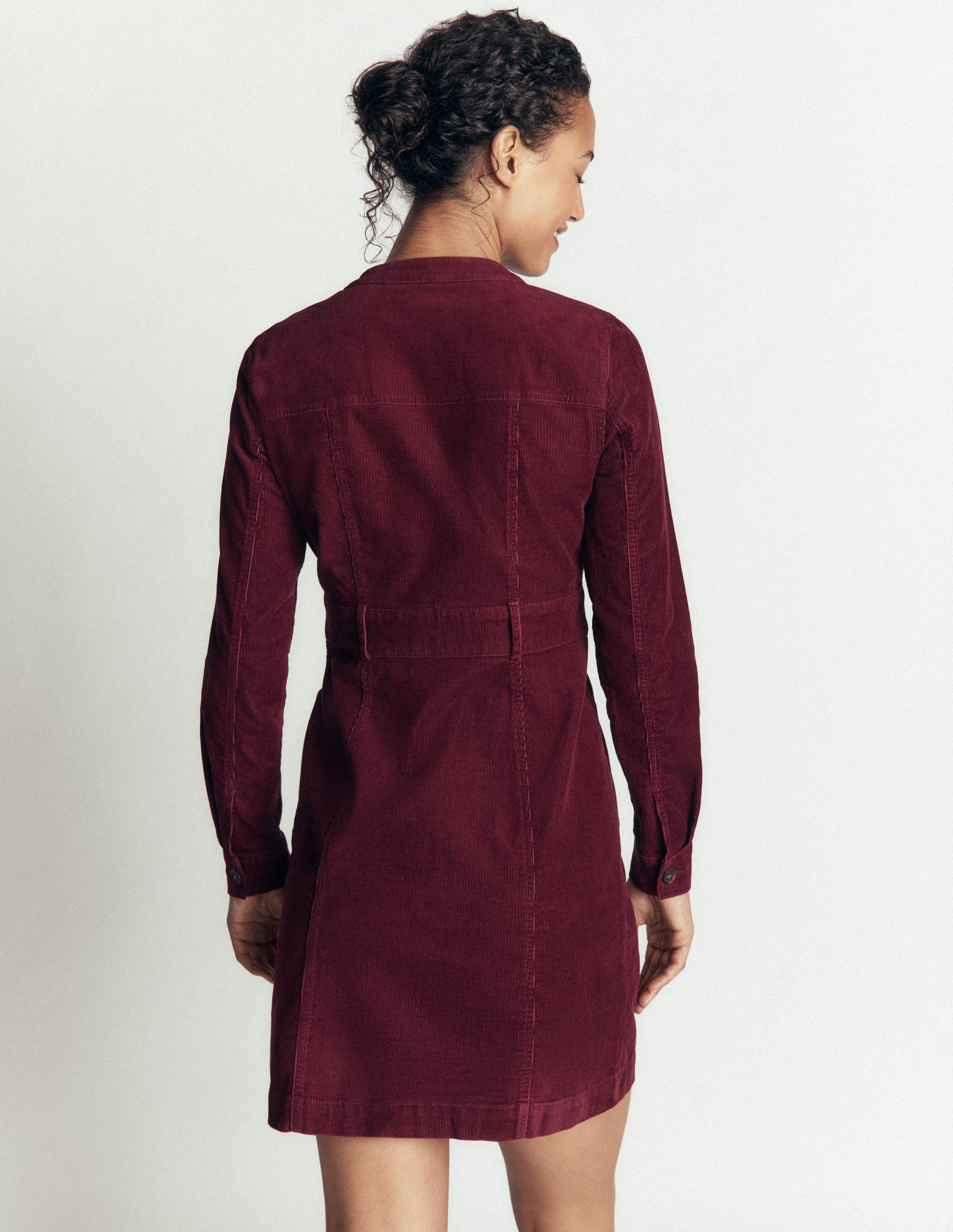 Zara Cord Short Dress-Deep Wisteria - Image 3