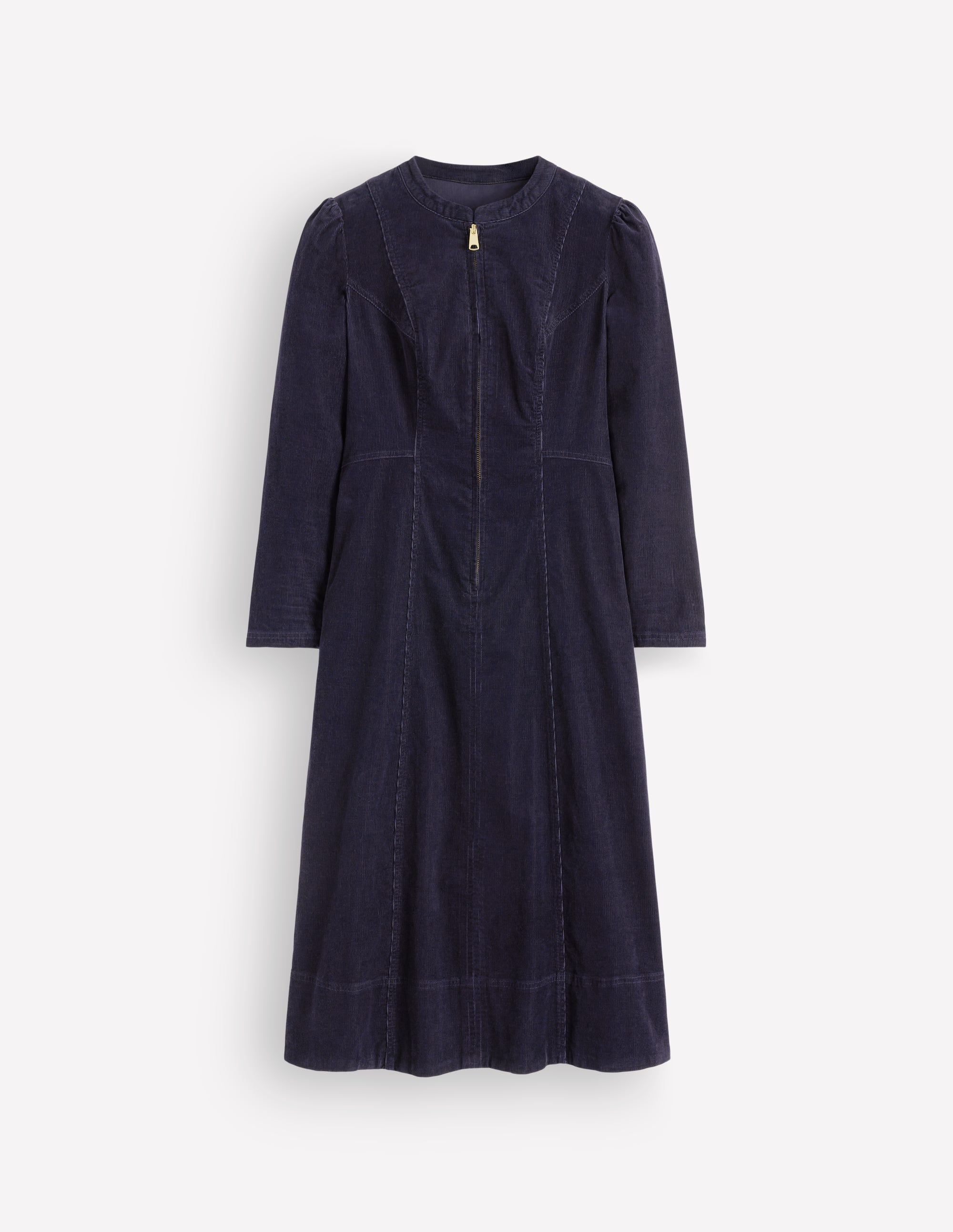 Una Cord Midi Dress-Navy - Image 6