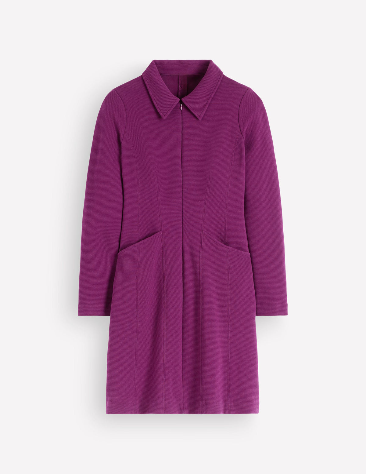 Nia Ottoman Long Sleeve Dress-Plum Jam - Image 5