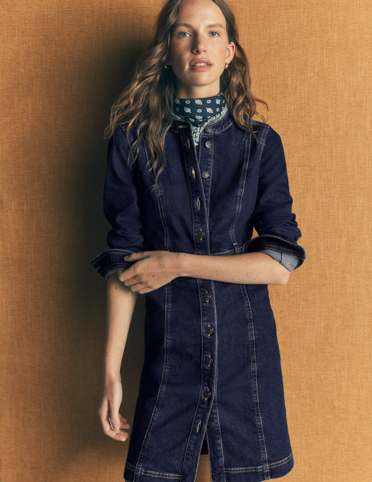 Zara Denim Short Dress-Dark Vintage - Image 1
