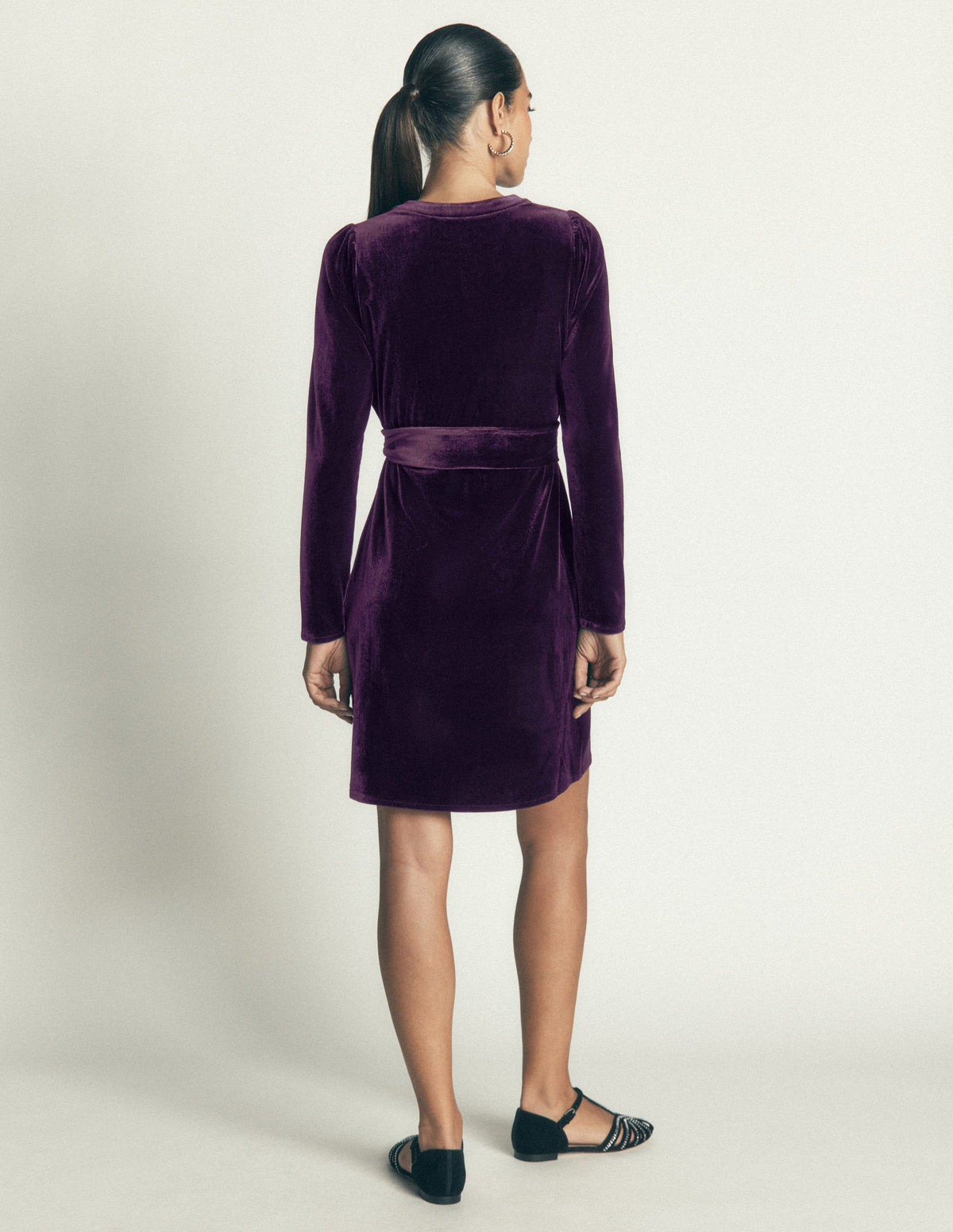 Honor Short Velvet Dress-Nightshade - Image 4