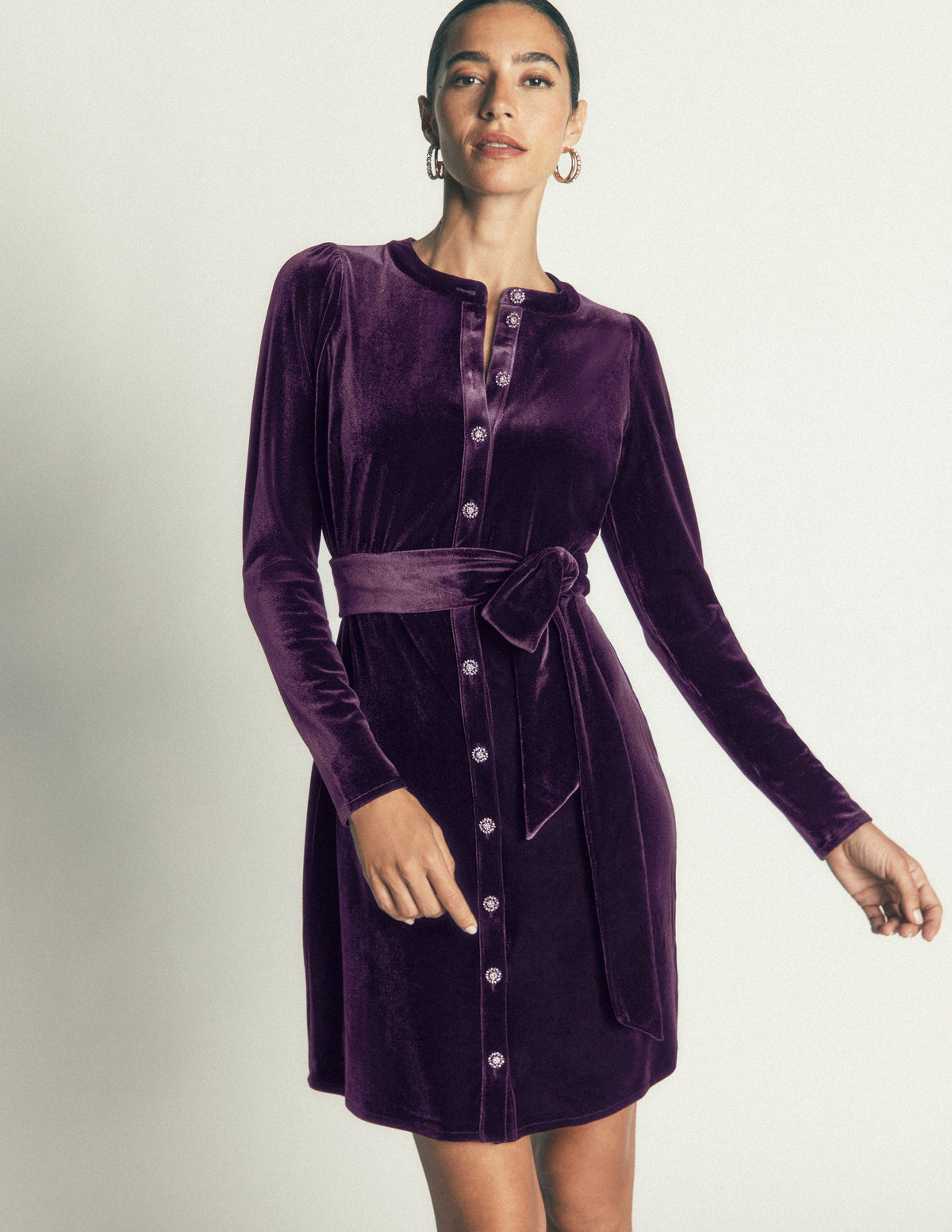 Honor Short Velvet Dress-Nightshade - Image 5