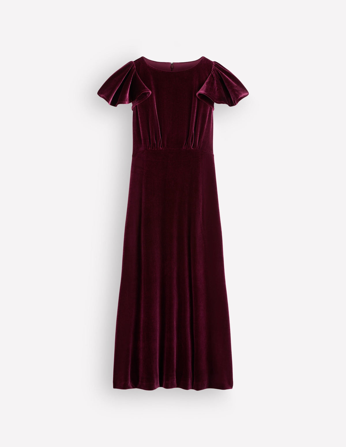 Draped Sleeve Velvet Dress-Dark Cherry-5