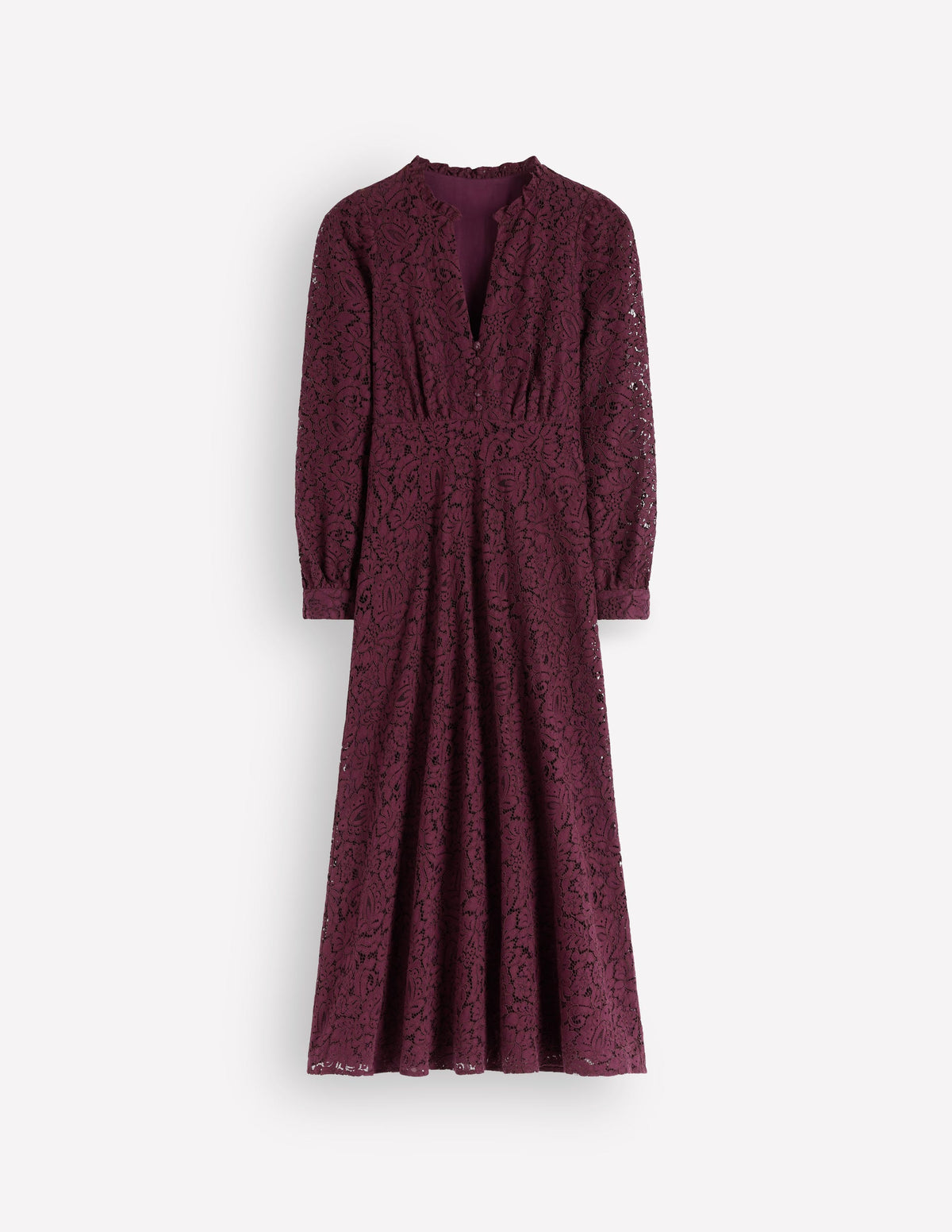 Cassie Lace Tea Dress-Dark Cherry - Image 6