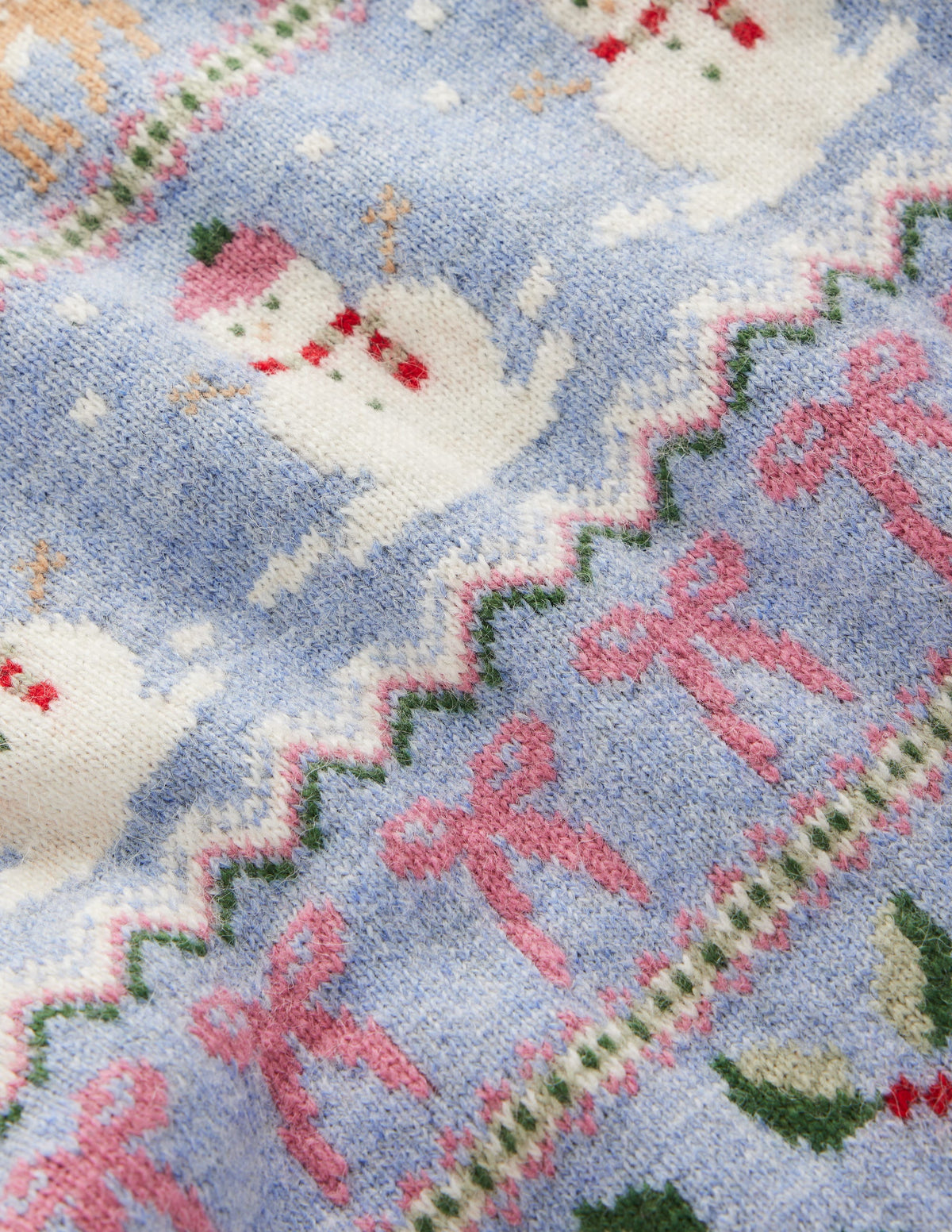 Edie Fair Isle Sweater-Blue snowman fair isle-6