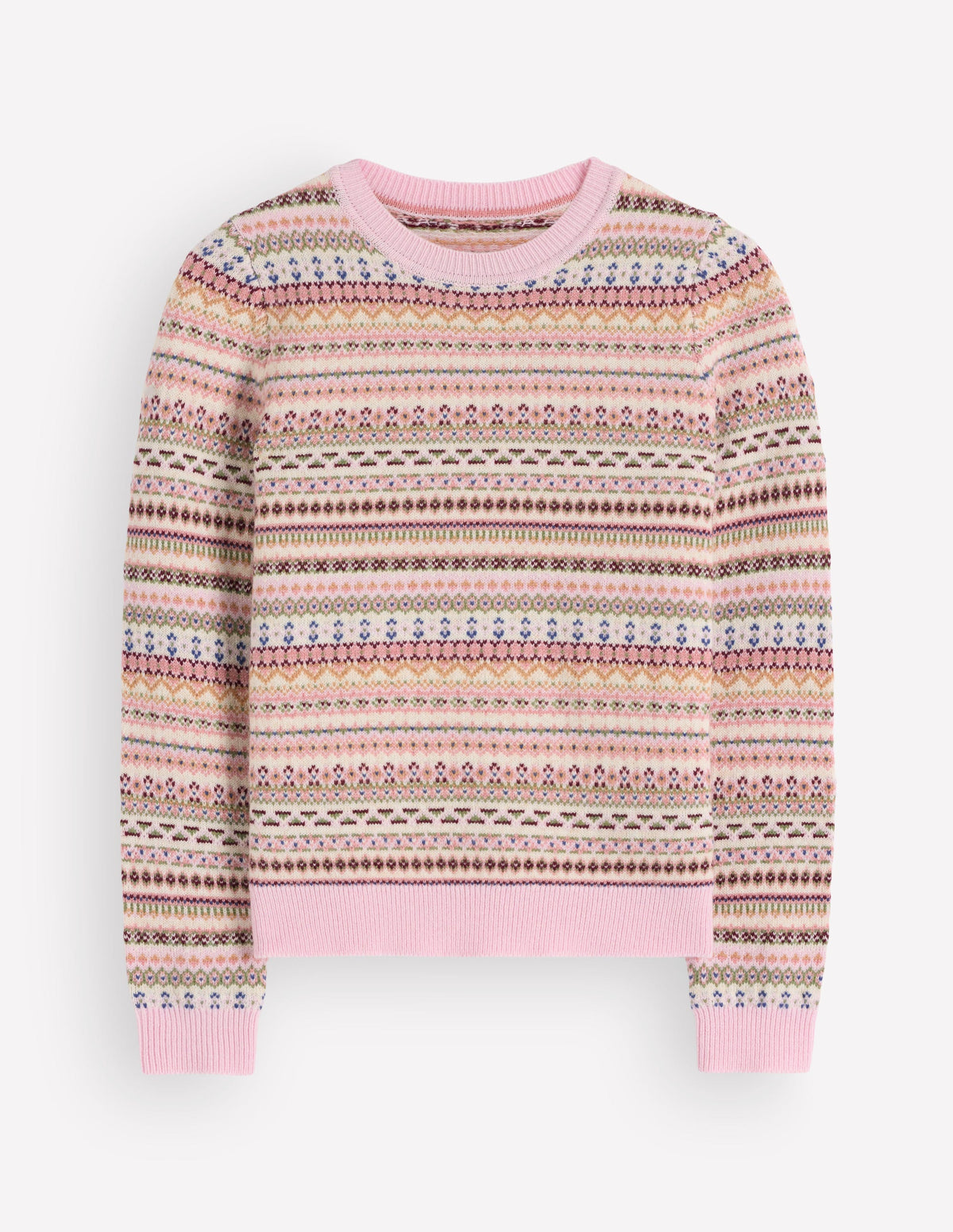 Edie Fair Isle Sweater-Pink all over fair isle - Image 7