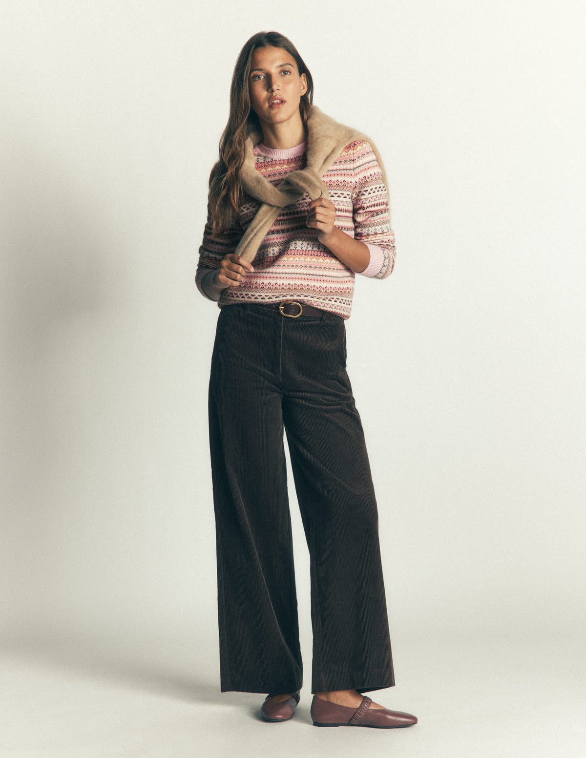 Edie Fair Isle Sweater-Pink all over fair isle - Image 5