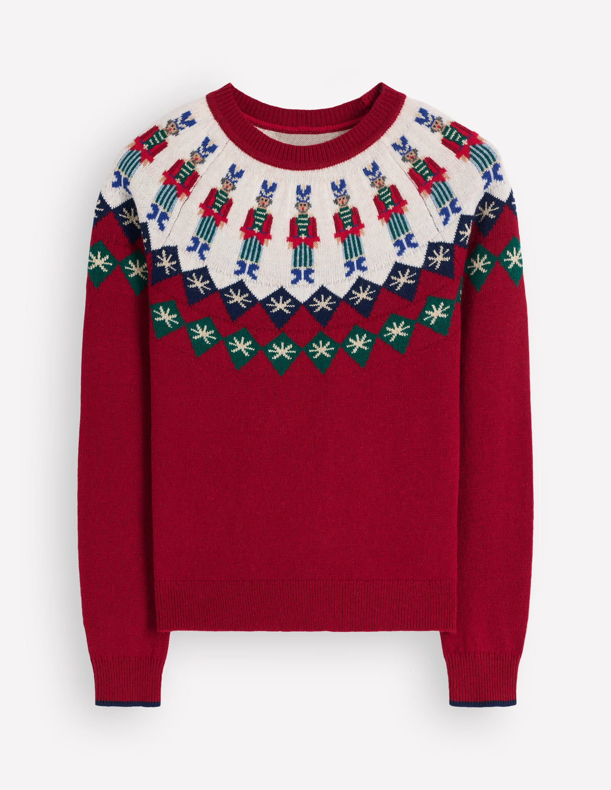 Edie Fair Isle Sweater-Red Solider fair isle - Image 5